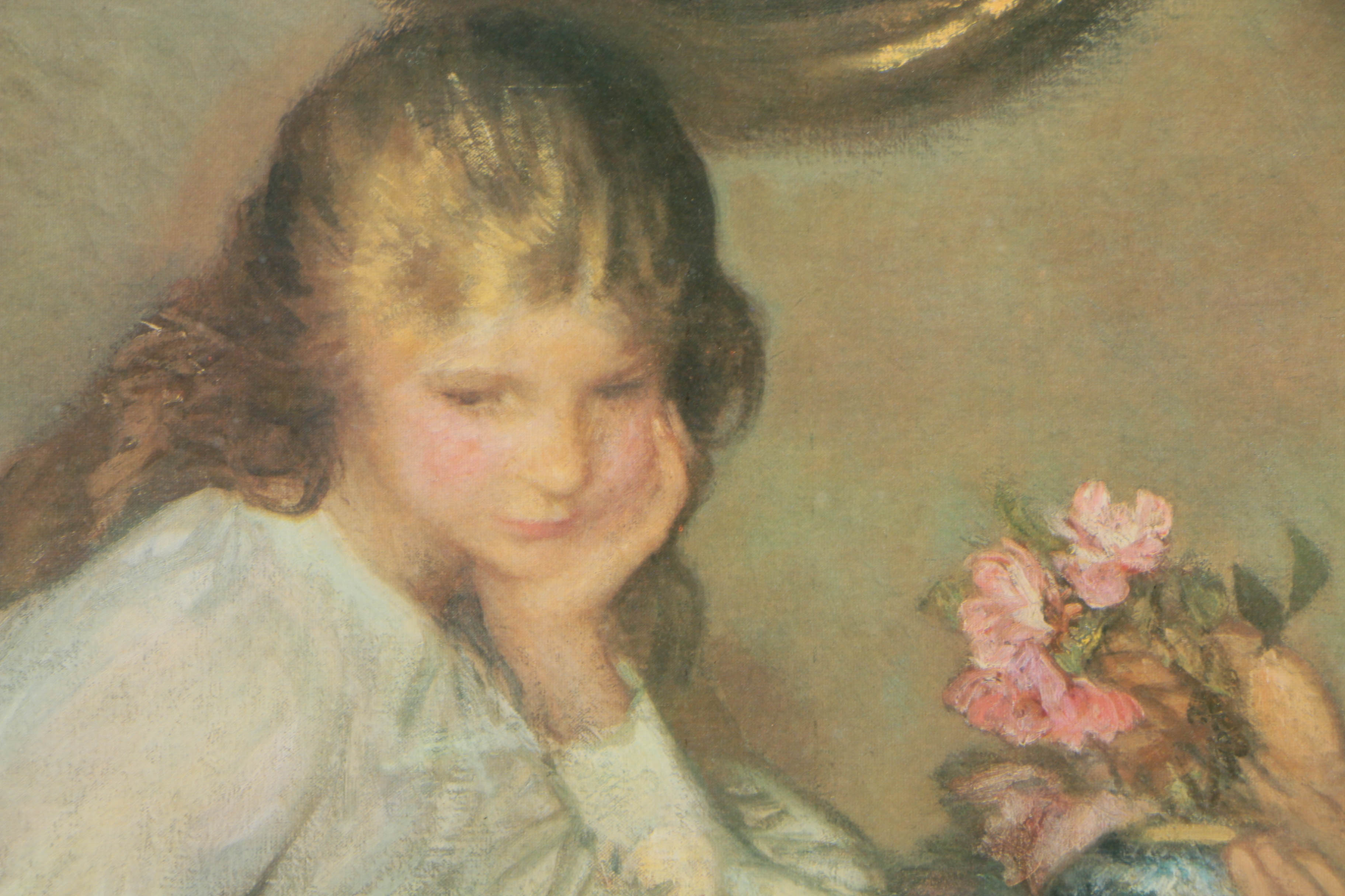 Offset Lithograph after Sir George Clausen's "Children and Roses"