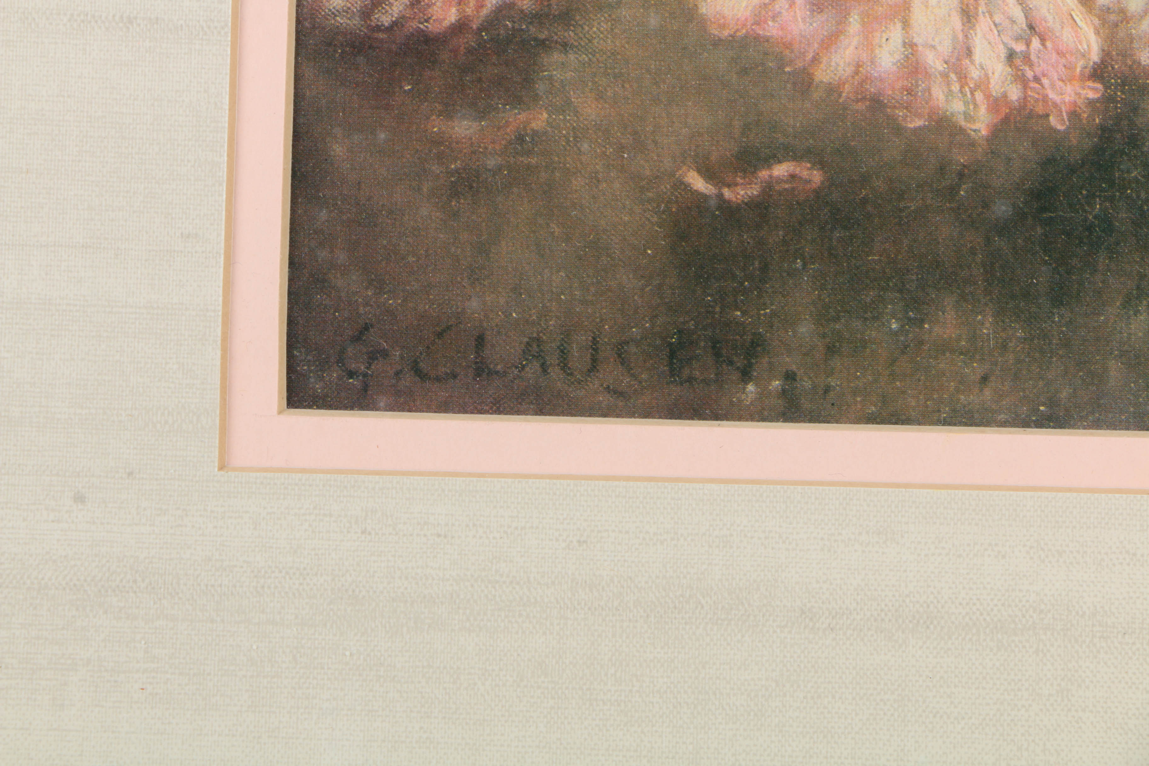 Offset Lithograph after Sir George Clausen's "Children and Roses"