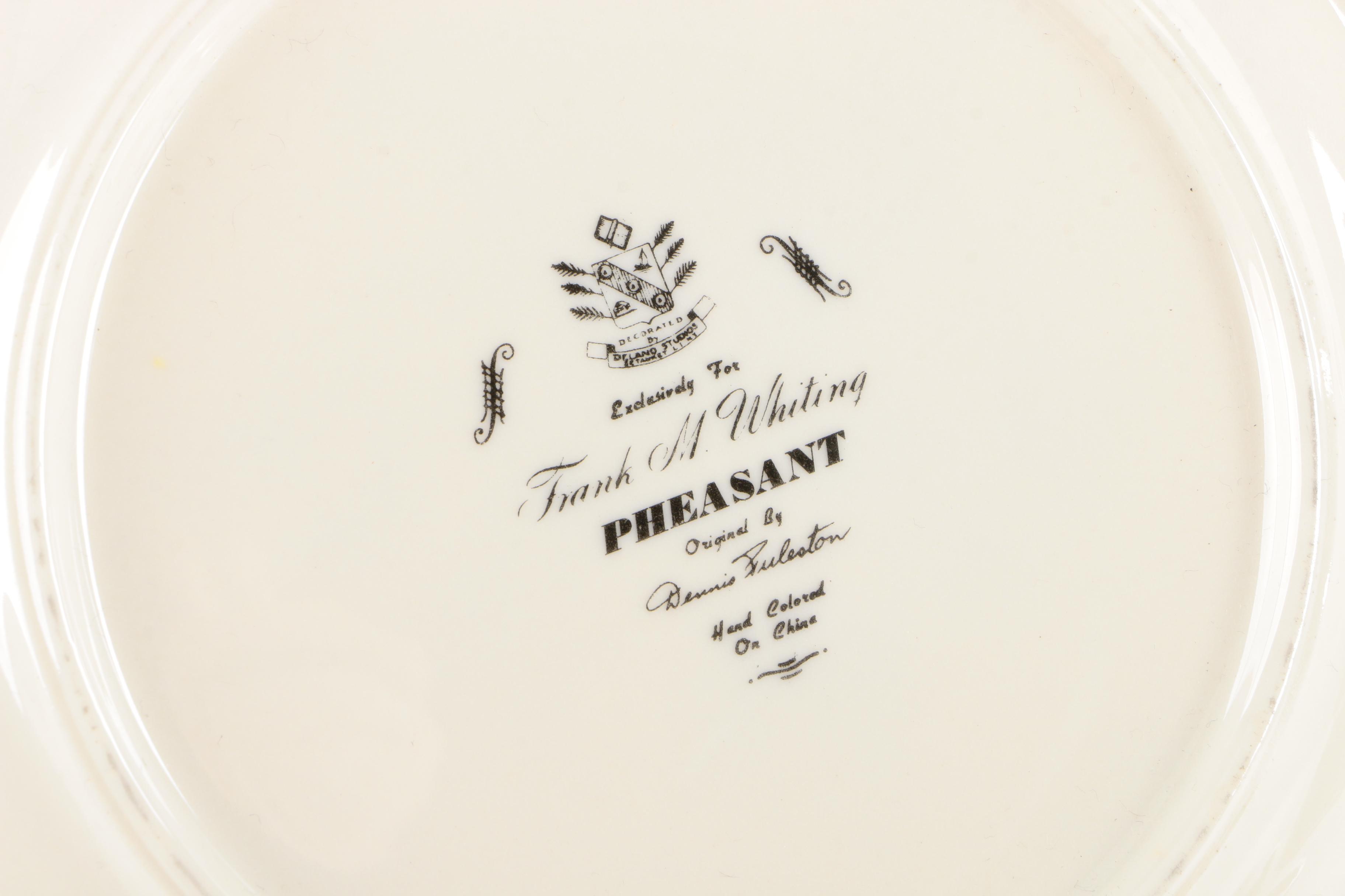Sterling Silver and Porcelain Avian Themed Plates and Coasters