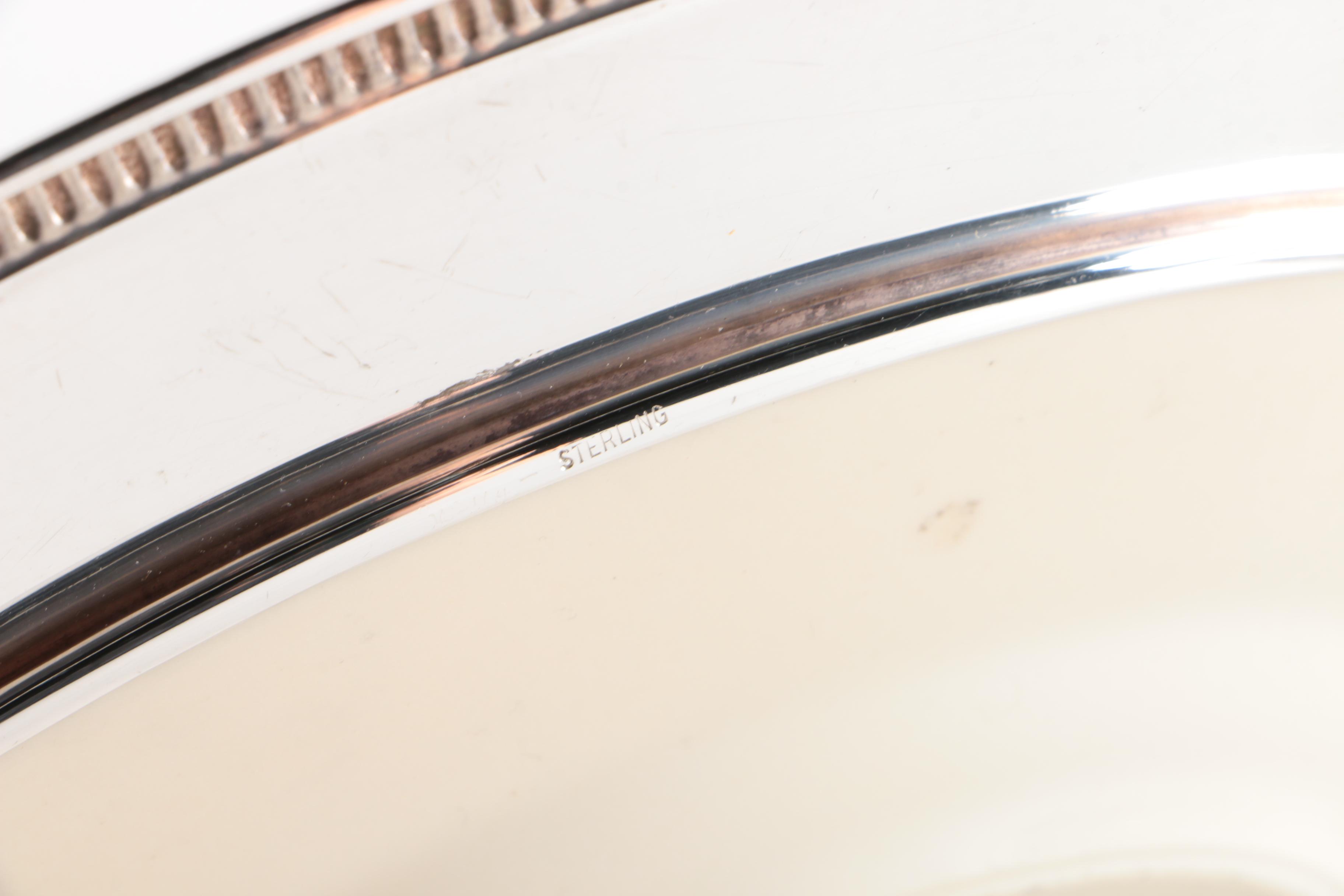 Sterling Silver and Porcelain Avian Themed Plates and Coasters