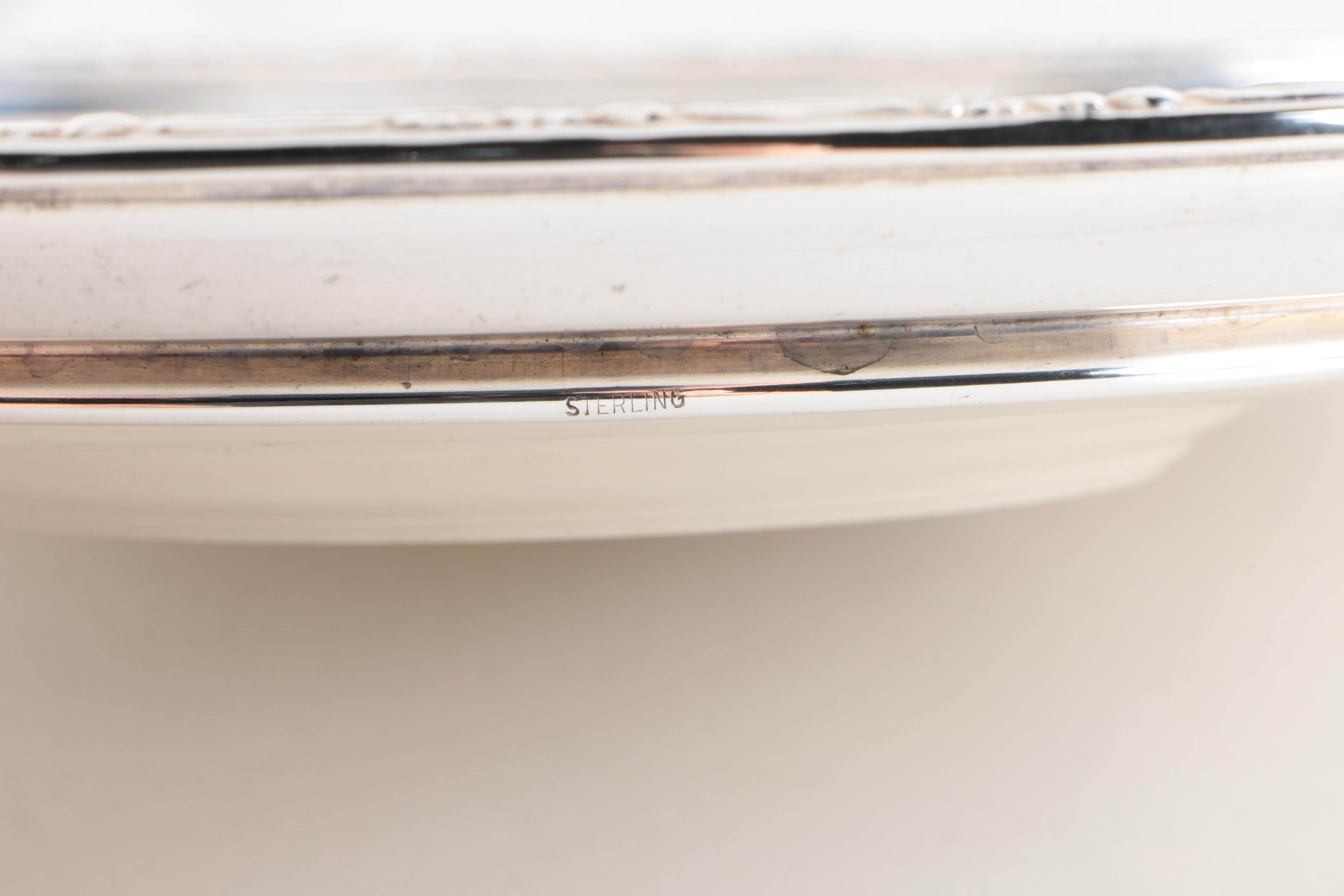 Sterling Silver and Porcelain Avian Themed Plates and Coasters