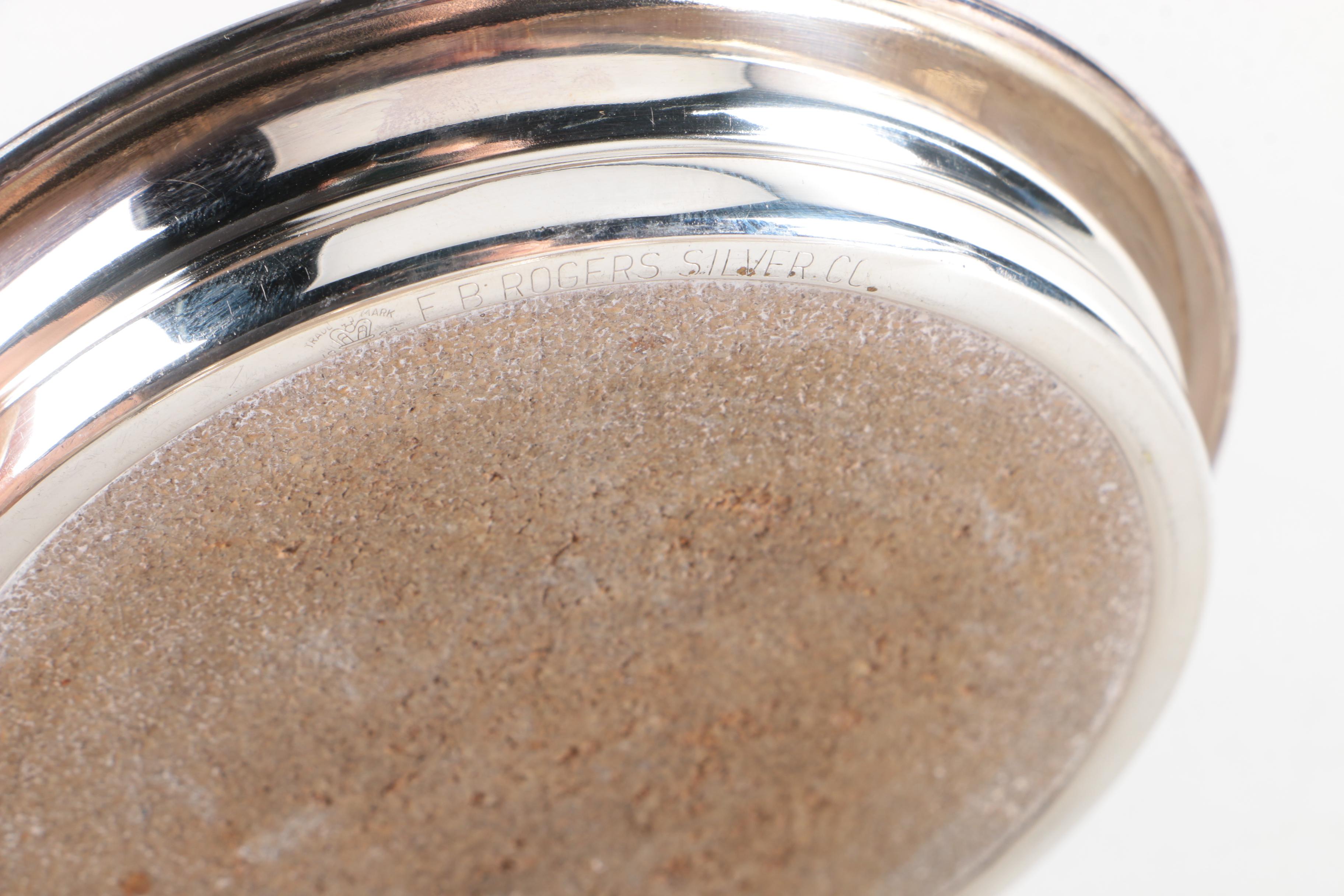 Sterling Silver and Porcelain Avian Themed Plates and Coasters