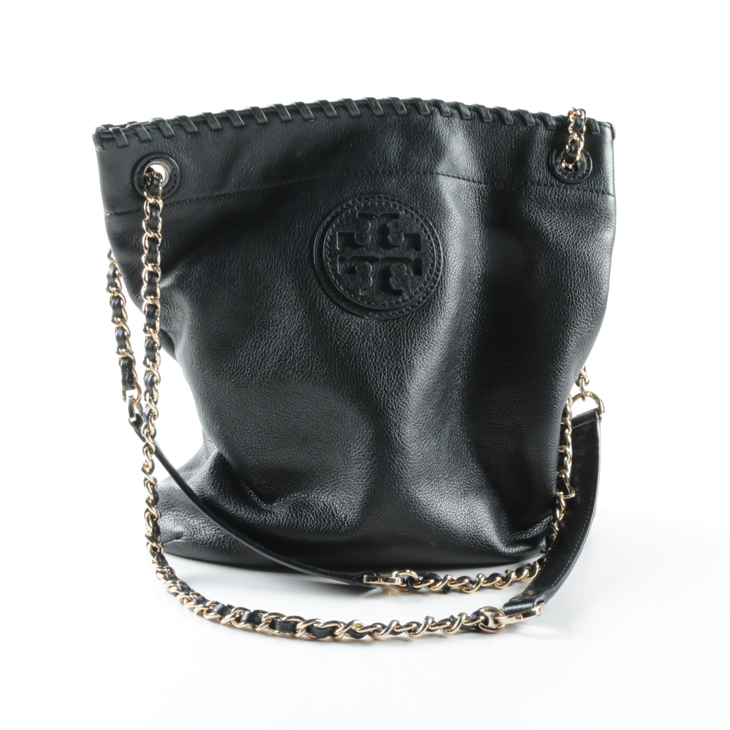 Tory Burch Black Leather Shoulder Bag