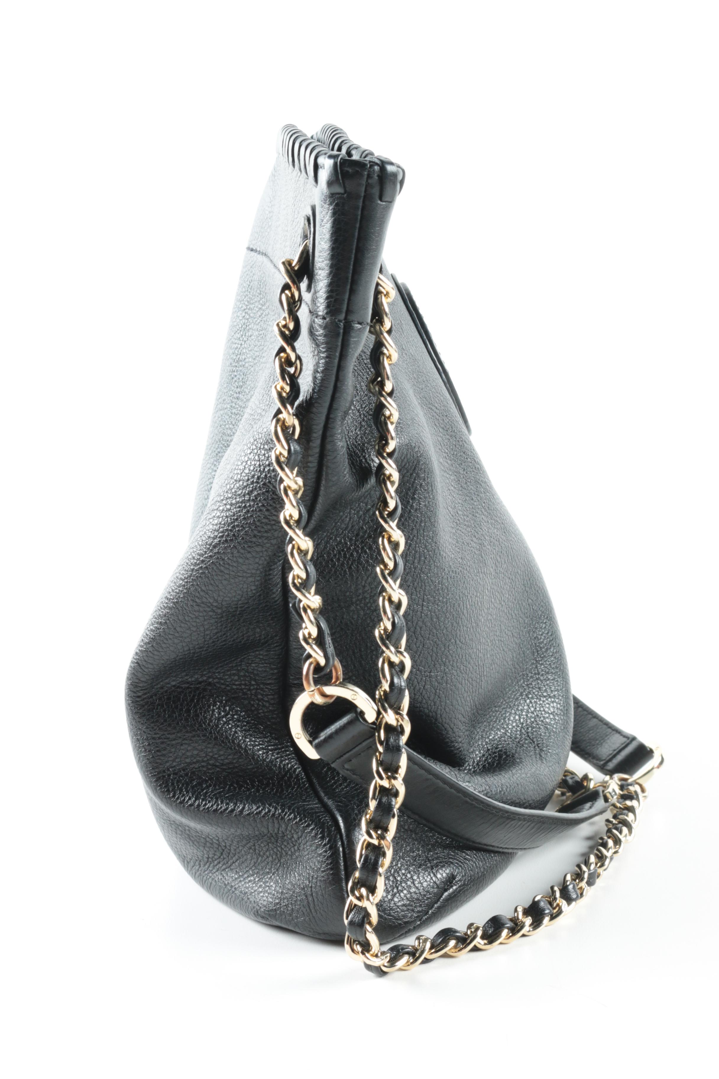 Tory Burch Black Leather Shoulder Bag