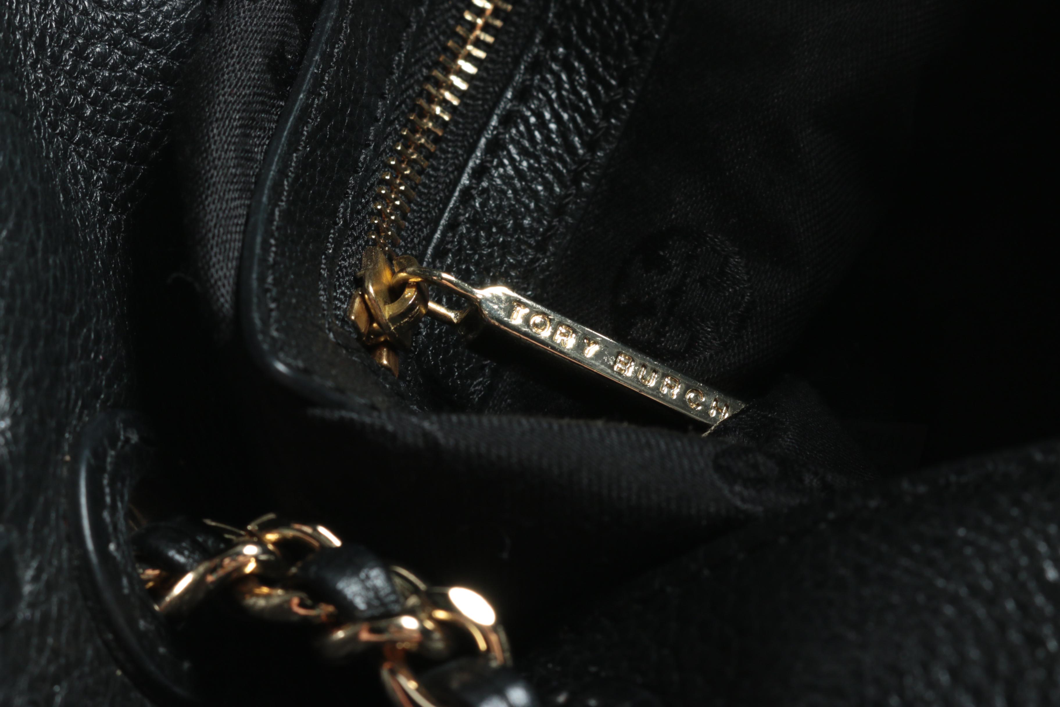 Tory Burch Black Leather Shoulder Bag