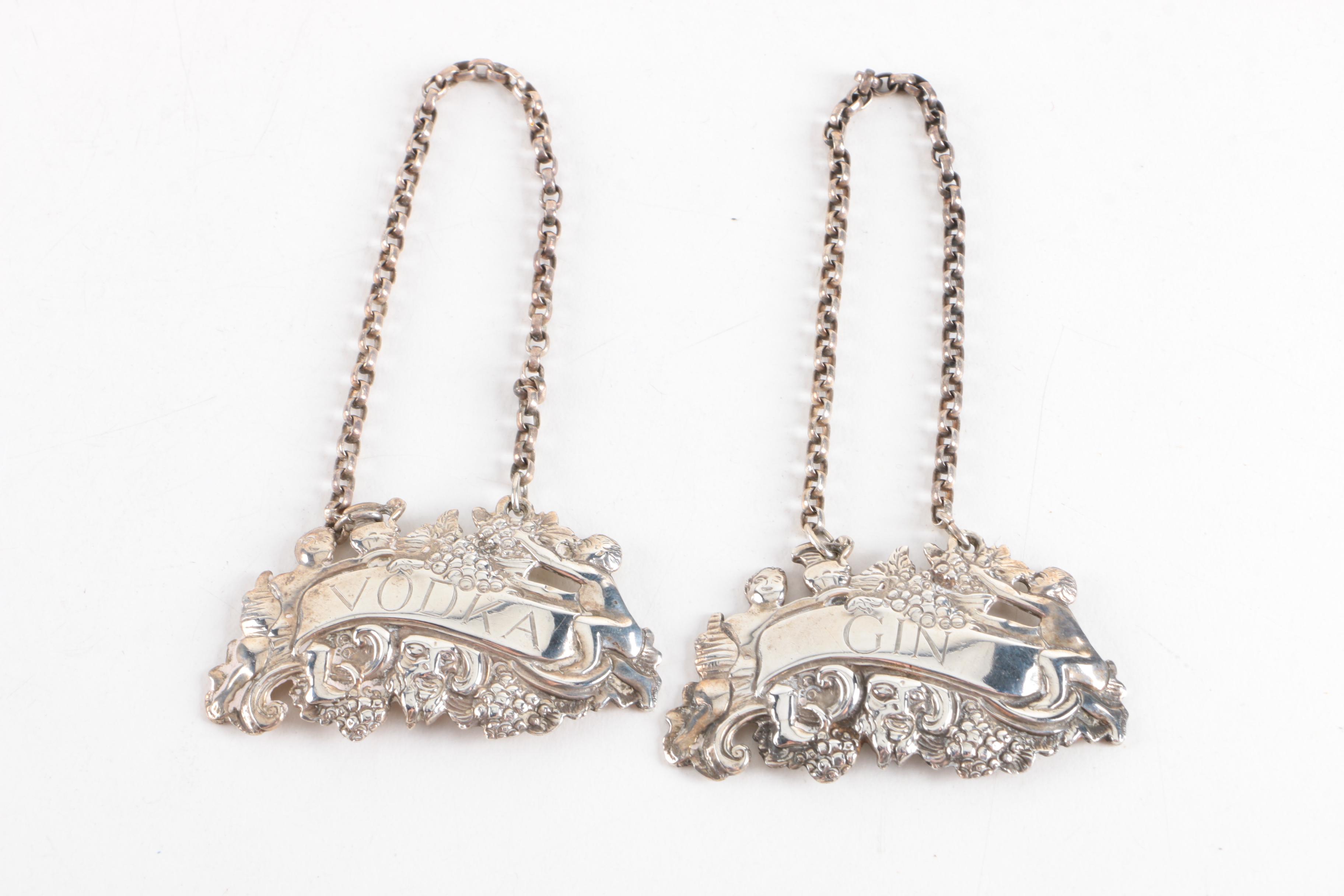 Walker & Hall Glass and Sterling Decanter with Sterling Silver and Glass Barware