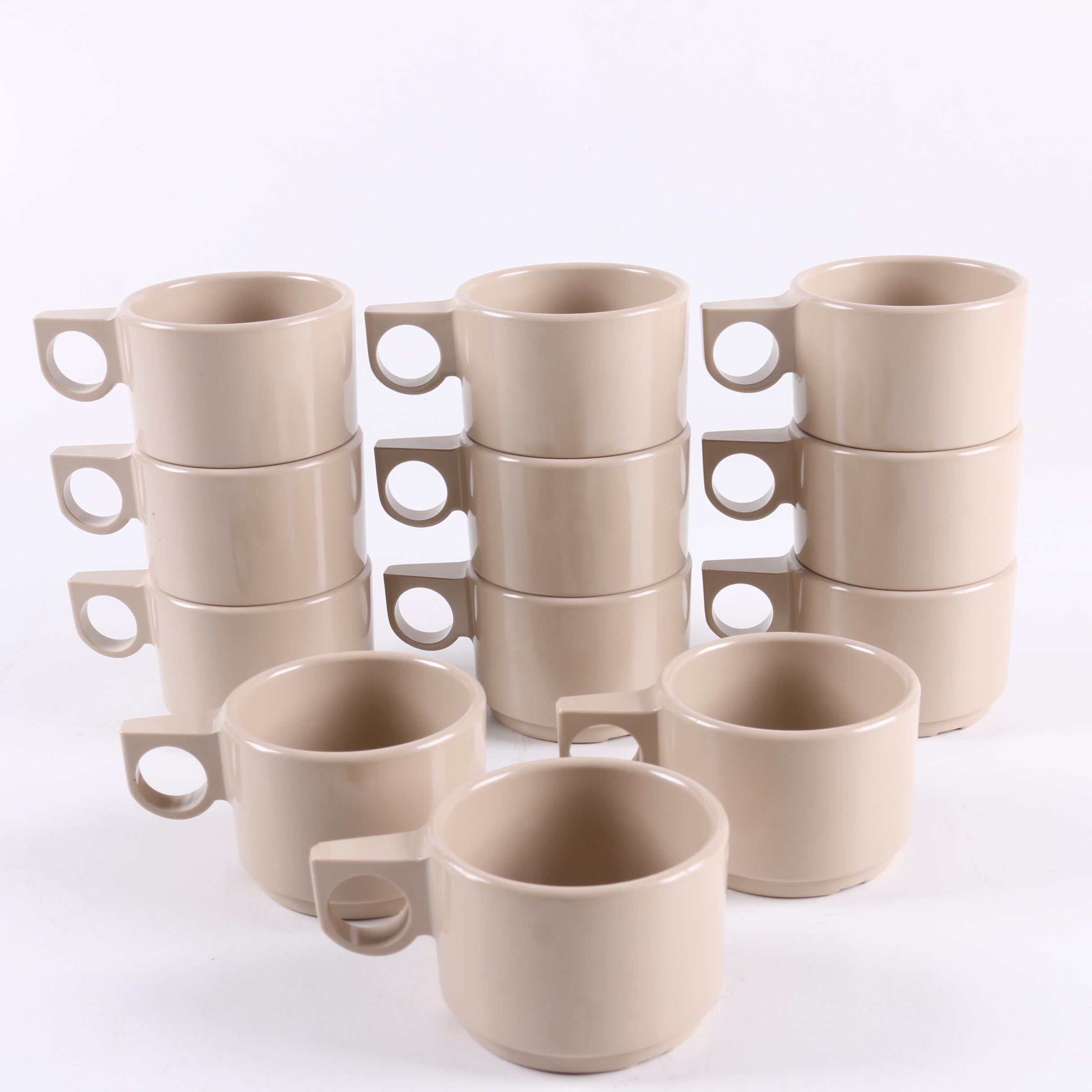 Vintage "Mallo-Ware" by Mallory Melamine Cafeteria Trays and Cups