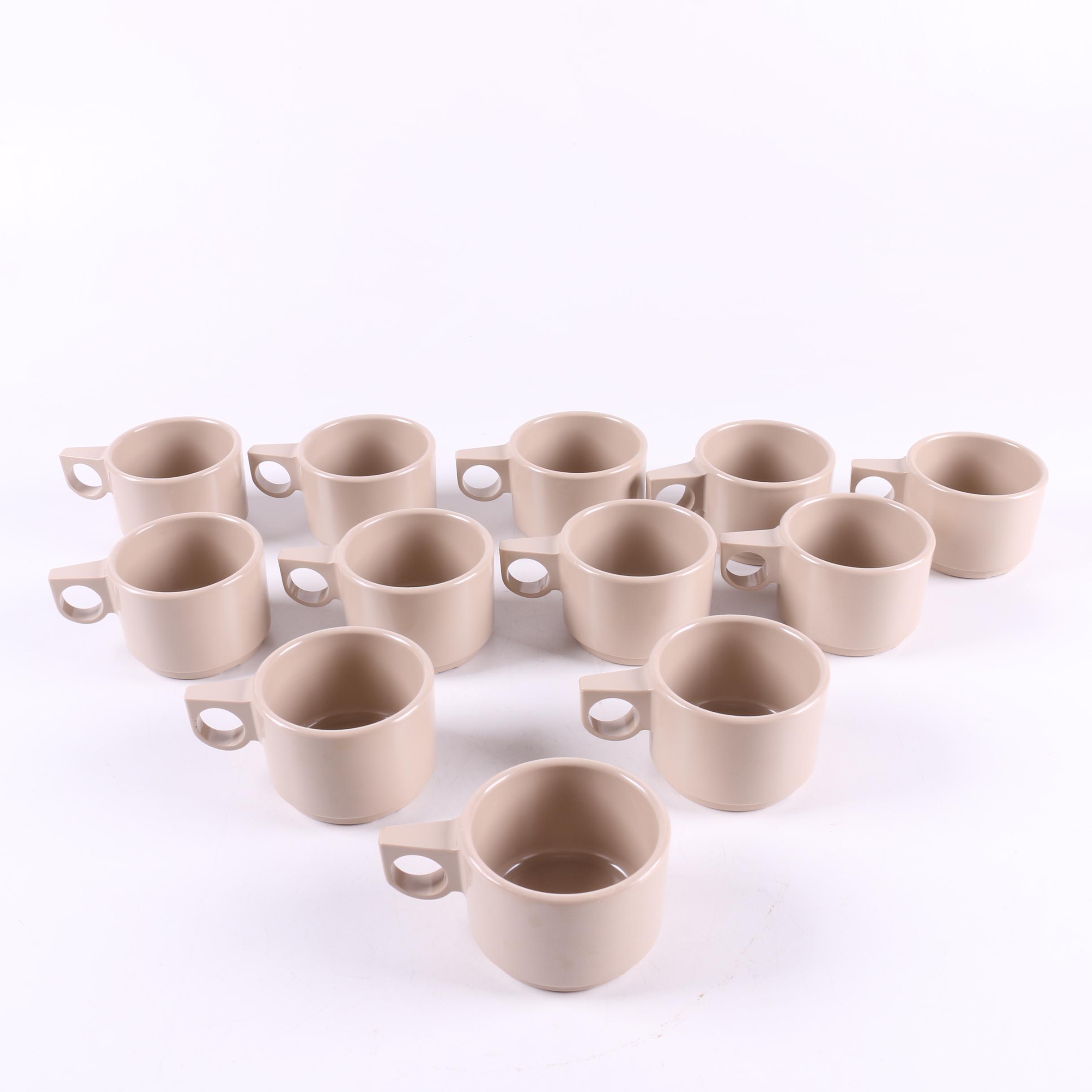 Vintage "Mallo-Ware" by Mallory Melamine Cafeteria Trays and Cups