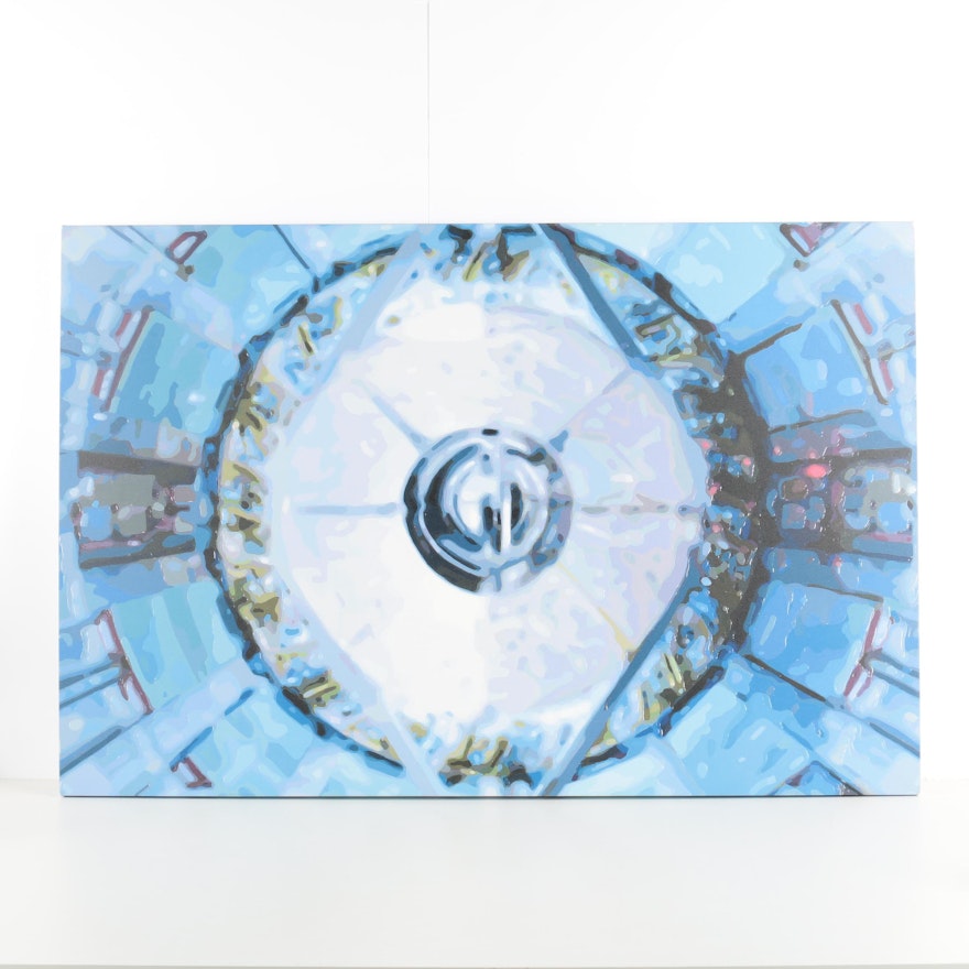 Reproduction Print on Canvas After Timothy Thompkins "Super Collider v.11"