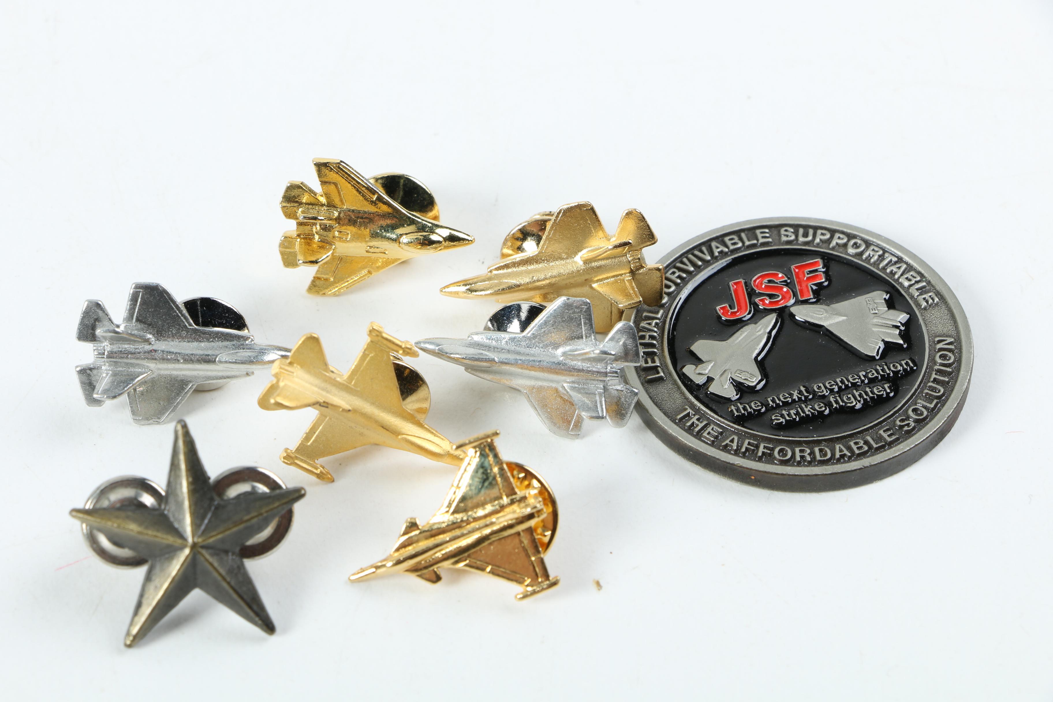 Lockheed Martin F-35A Model with Medal and Pins