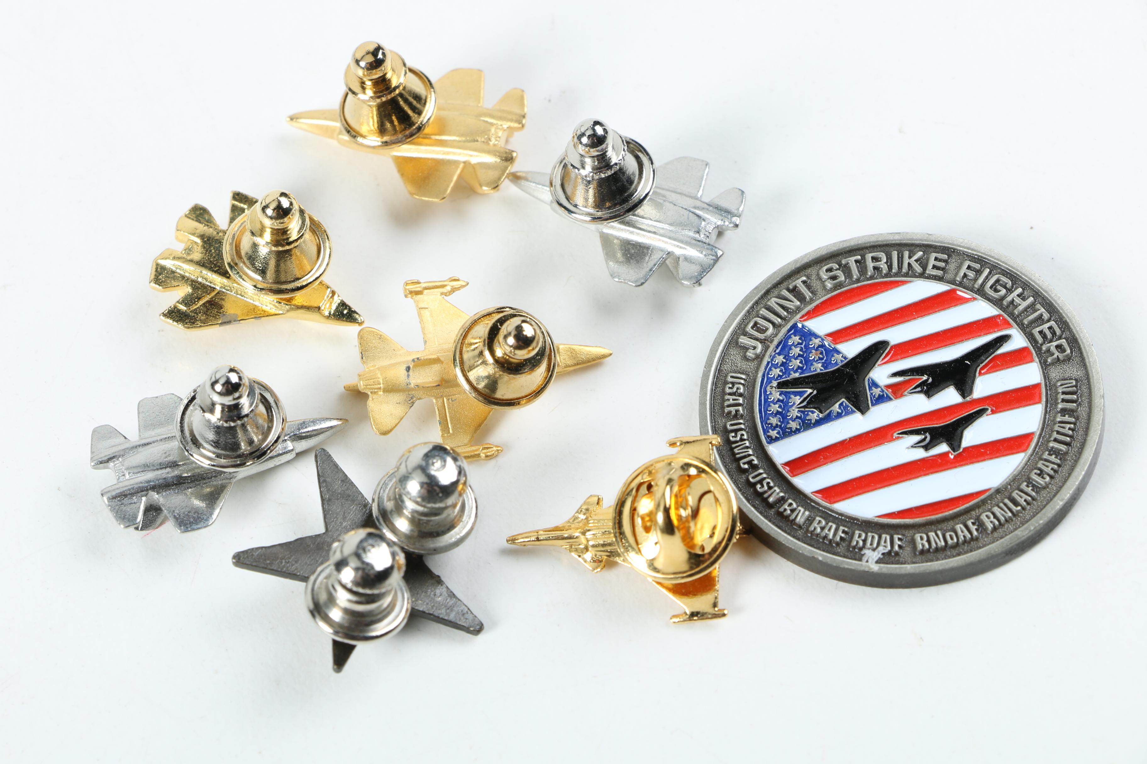 Lockheed Martin F-35A Model with Medal and Pins