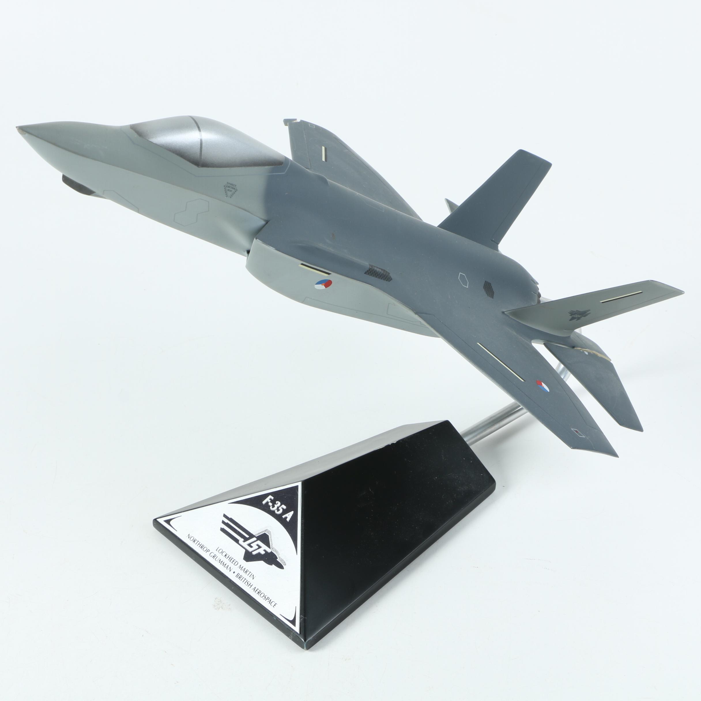 Lockheed Martin F-35A Model with Medal and Pins