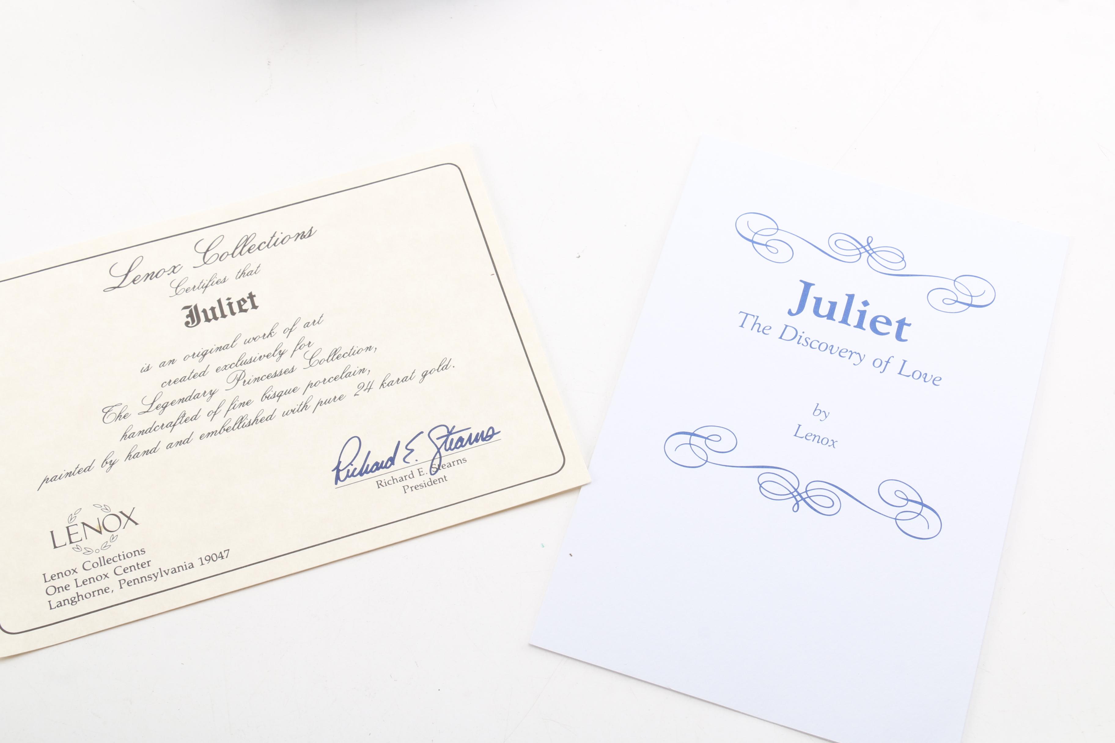 Lenox Porcelain "Juliet" The Legendary Princess Figurine