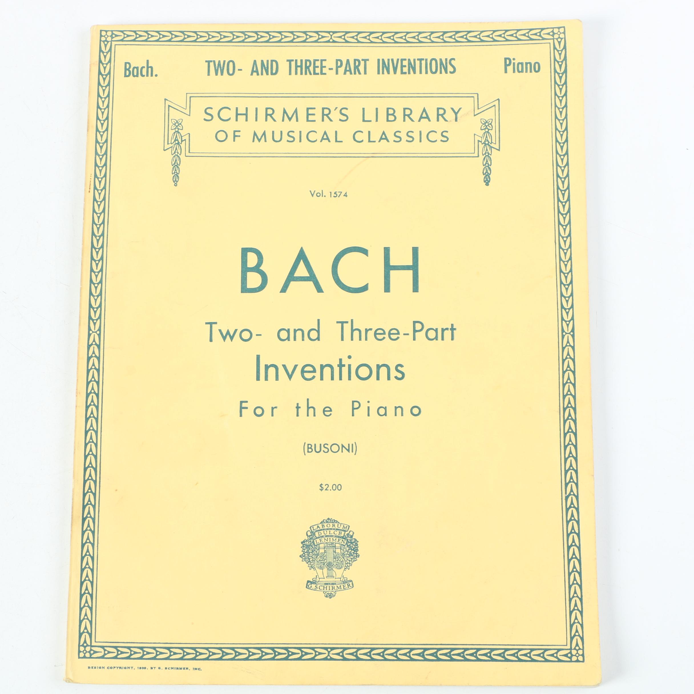 "Schirmer's Library of Musical Classics" Sheet Music Volumes