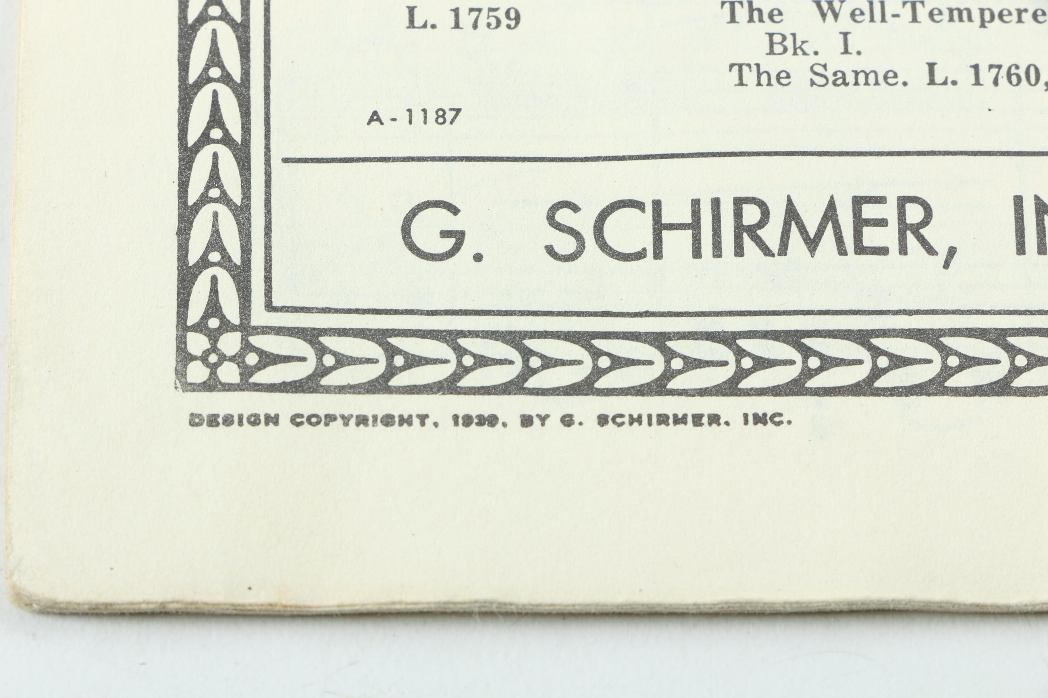 "Schirmer's Library of Musical Classics" Sheet Music Volumes