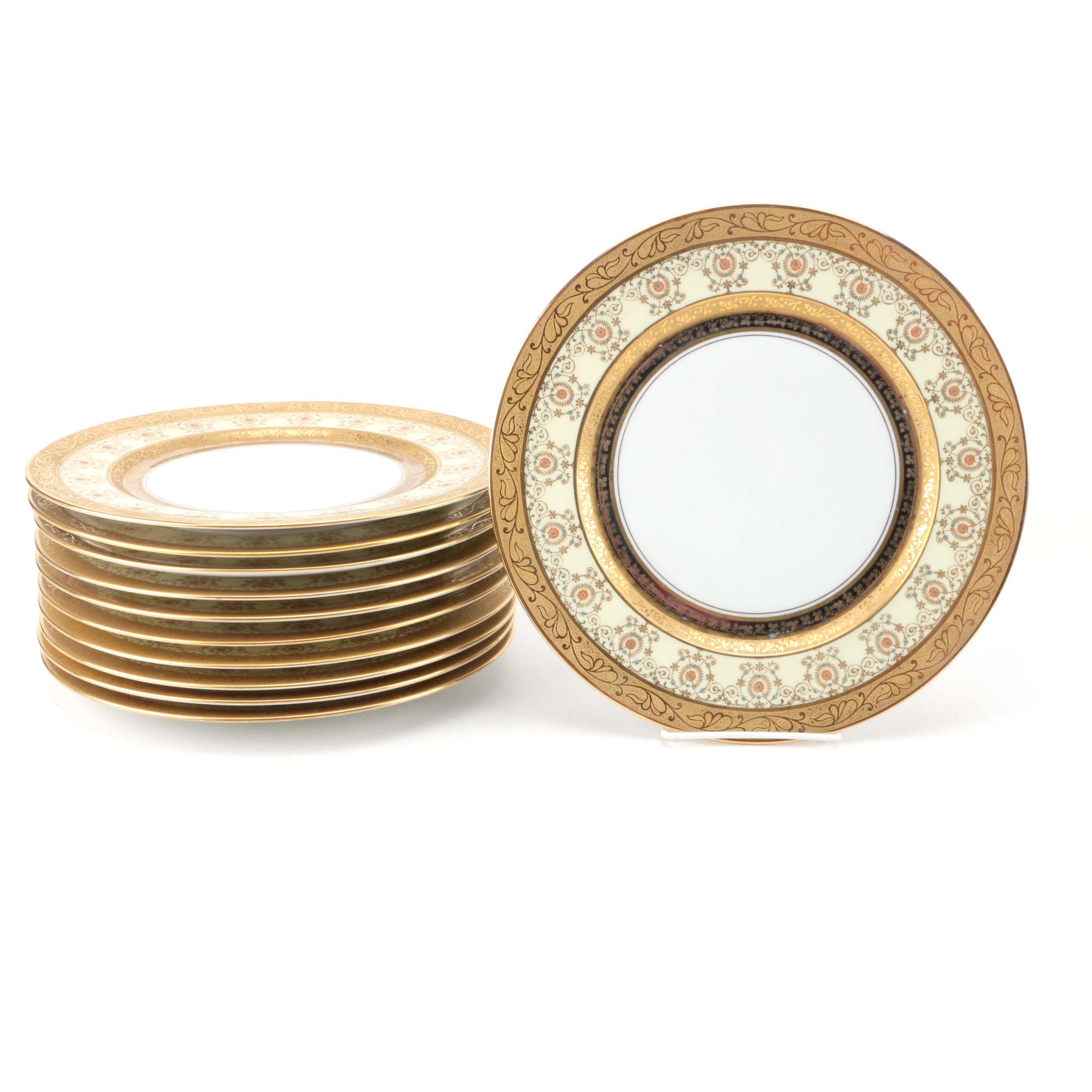 1930s Heinrich & Co. Porcelain Dinner Plates