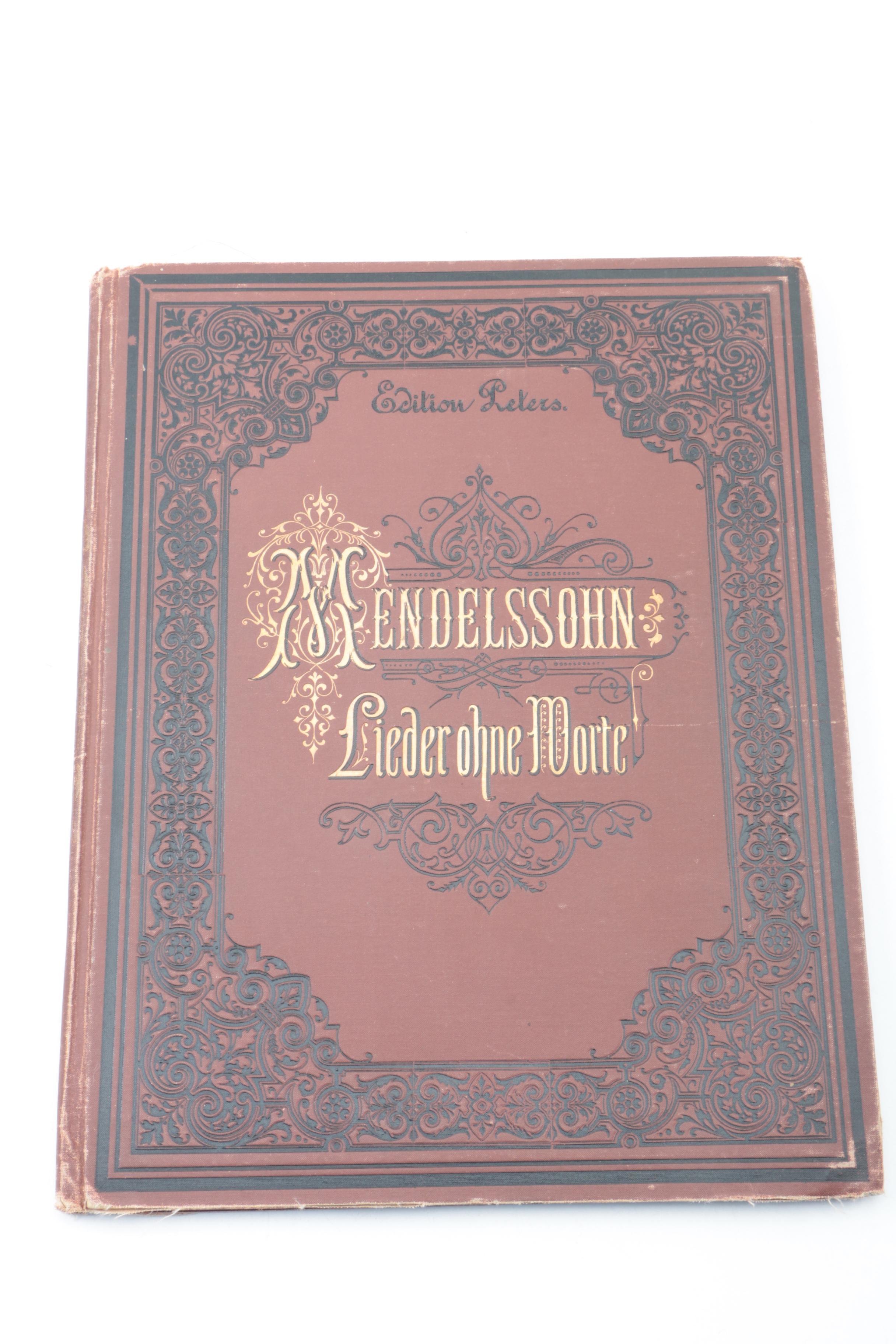 Vintage Classical Sheet Music Books, Including Mendelssohn