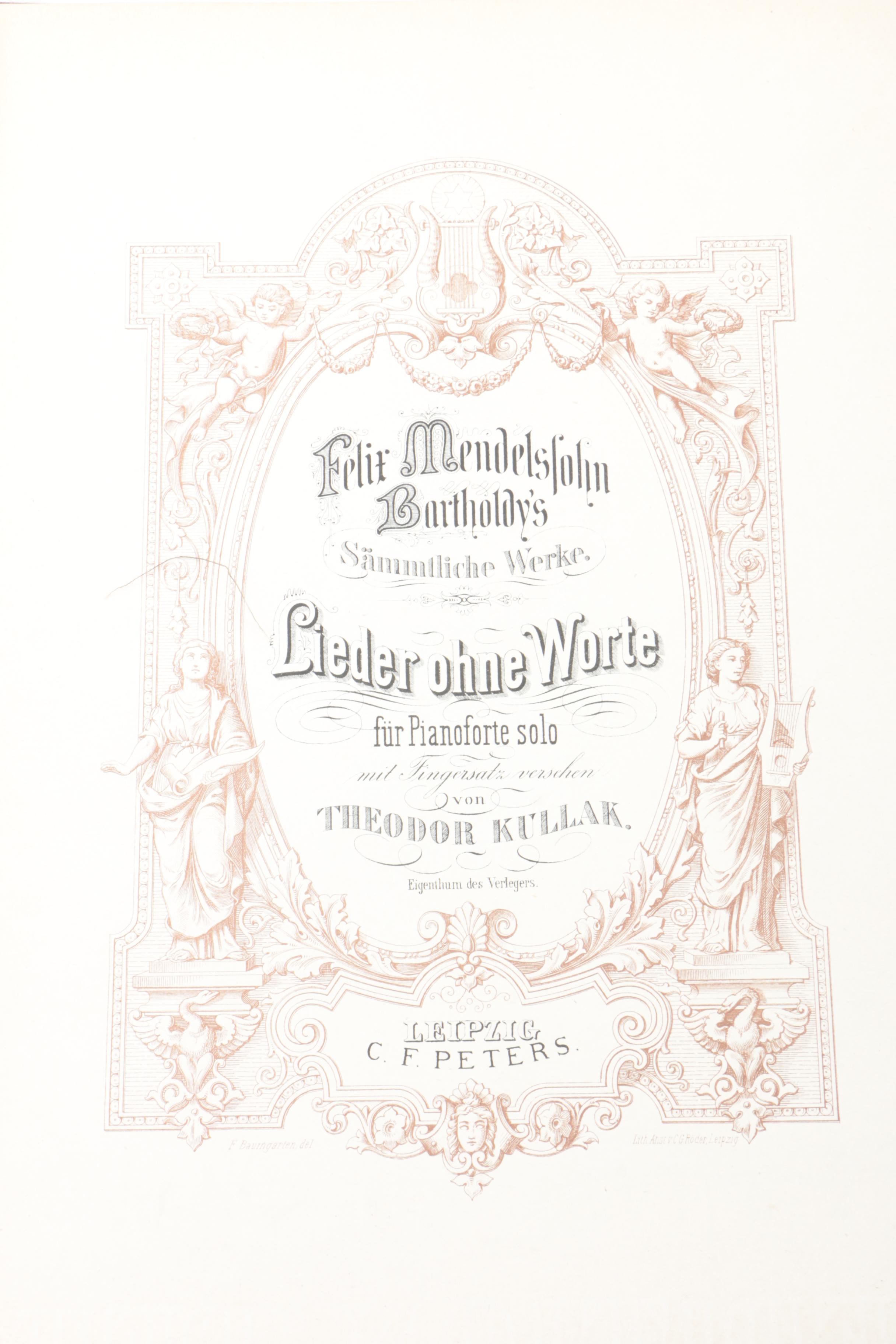 Vintage Classical Sheet Music Books, Including Mendelssohn