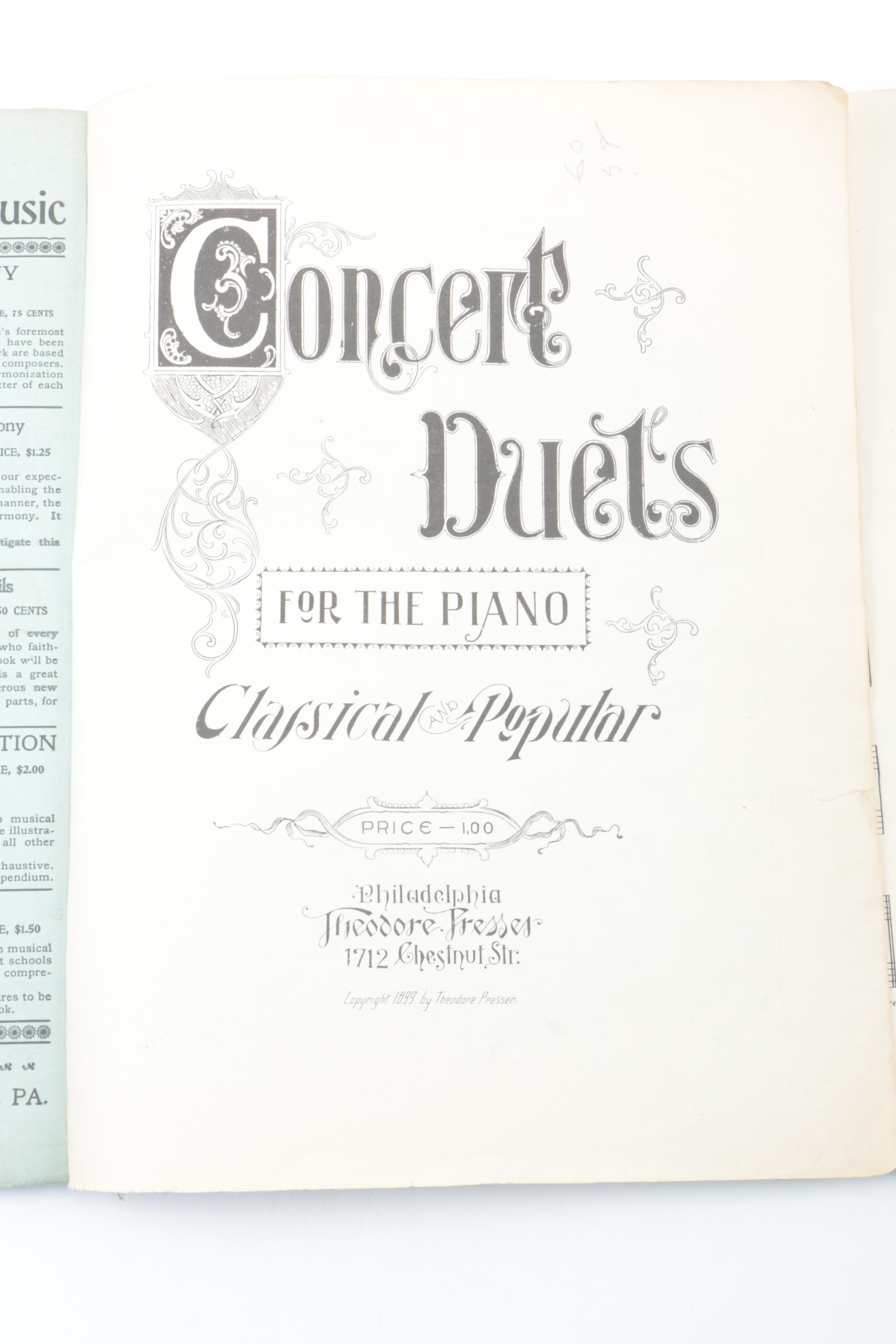 Vintage Classical Sheet Music Books, Including Mendelssohn