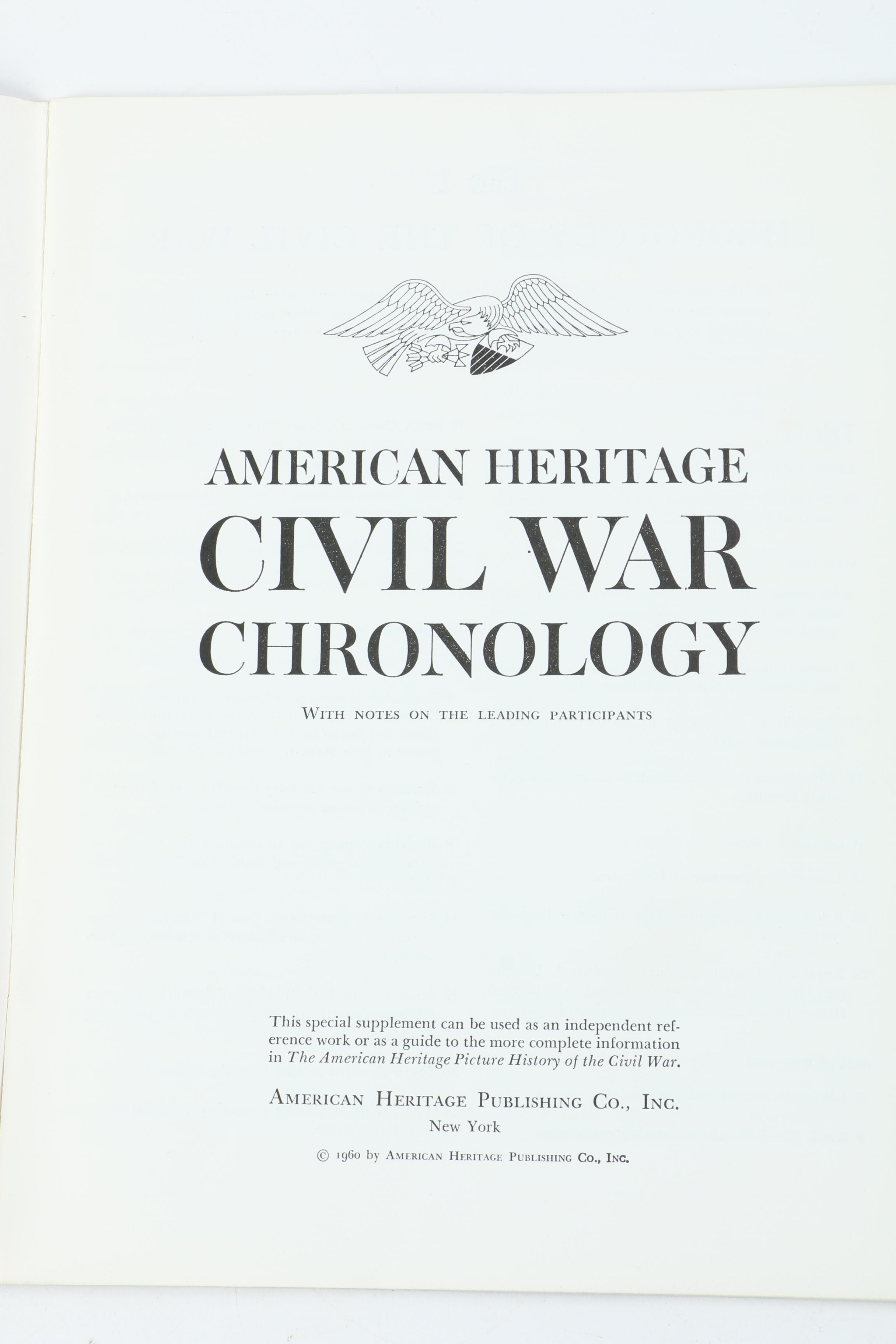 1960 "The American Heritage Picture History of The Civil War" In Two Volumes
