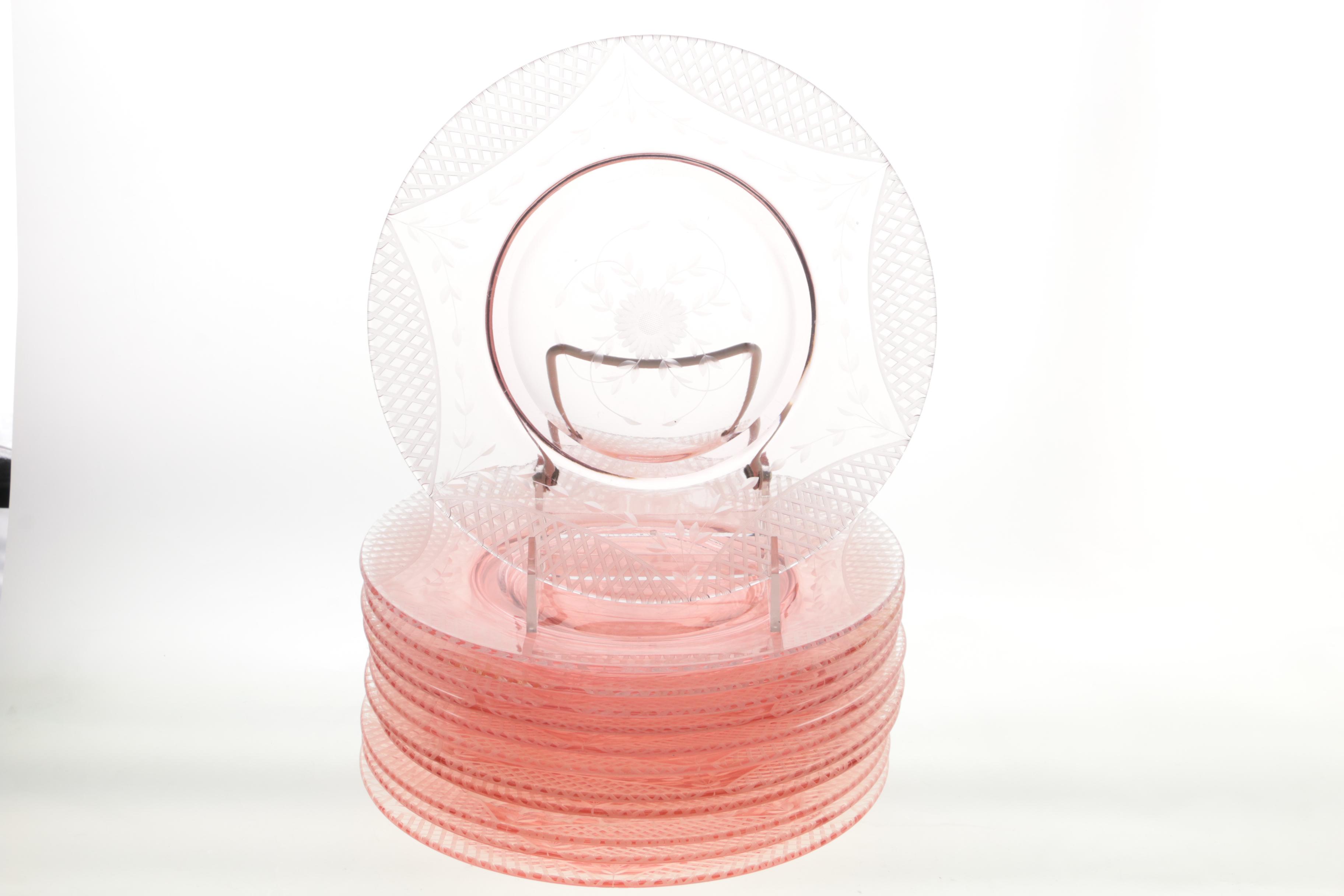 Collection of Vintage Pink Depression Glass Tableware