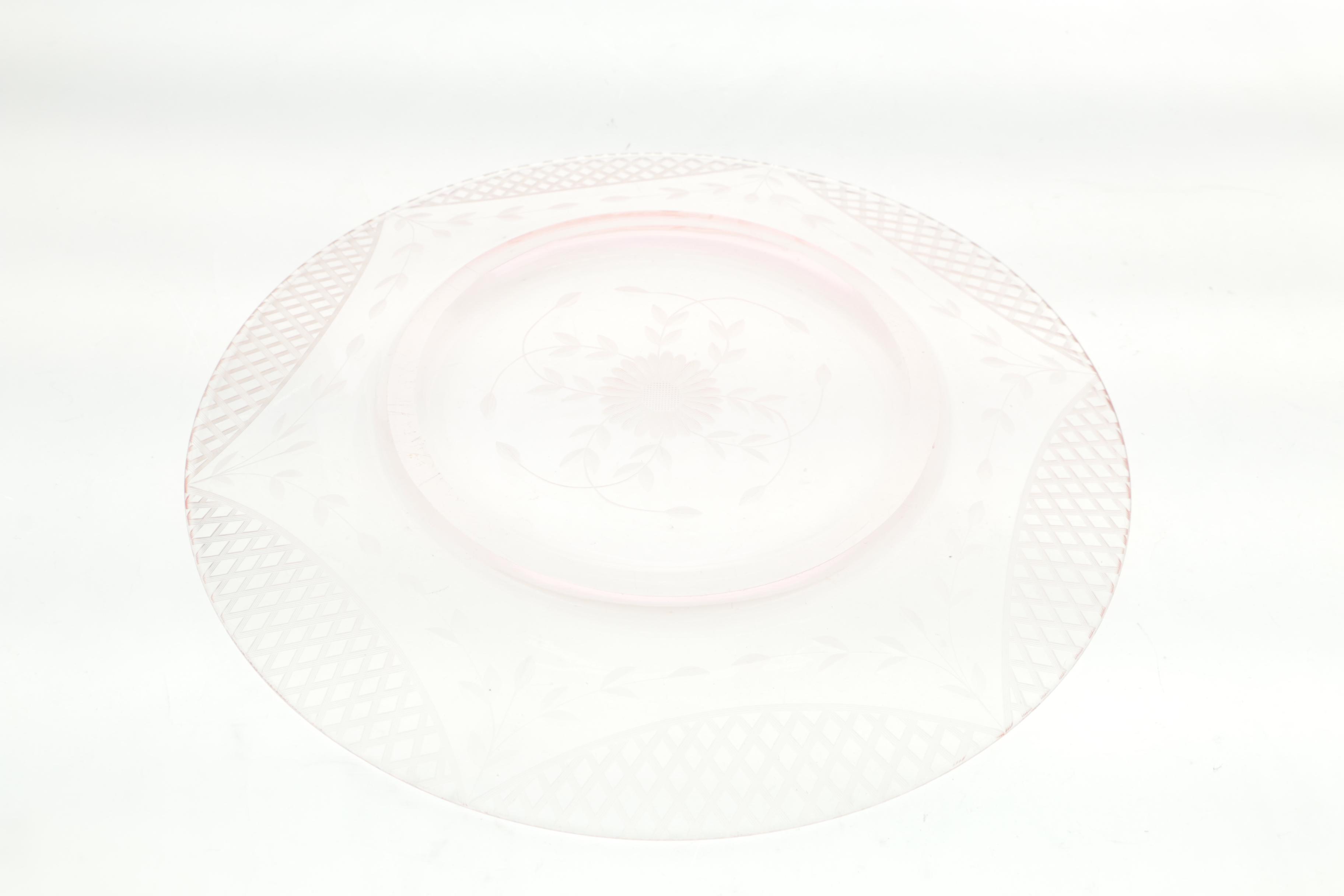 Collection of Vintage Pink Depression Glass Tableware