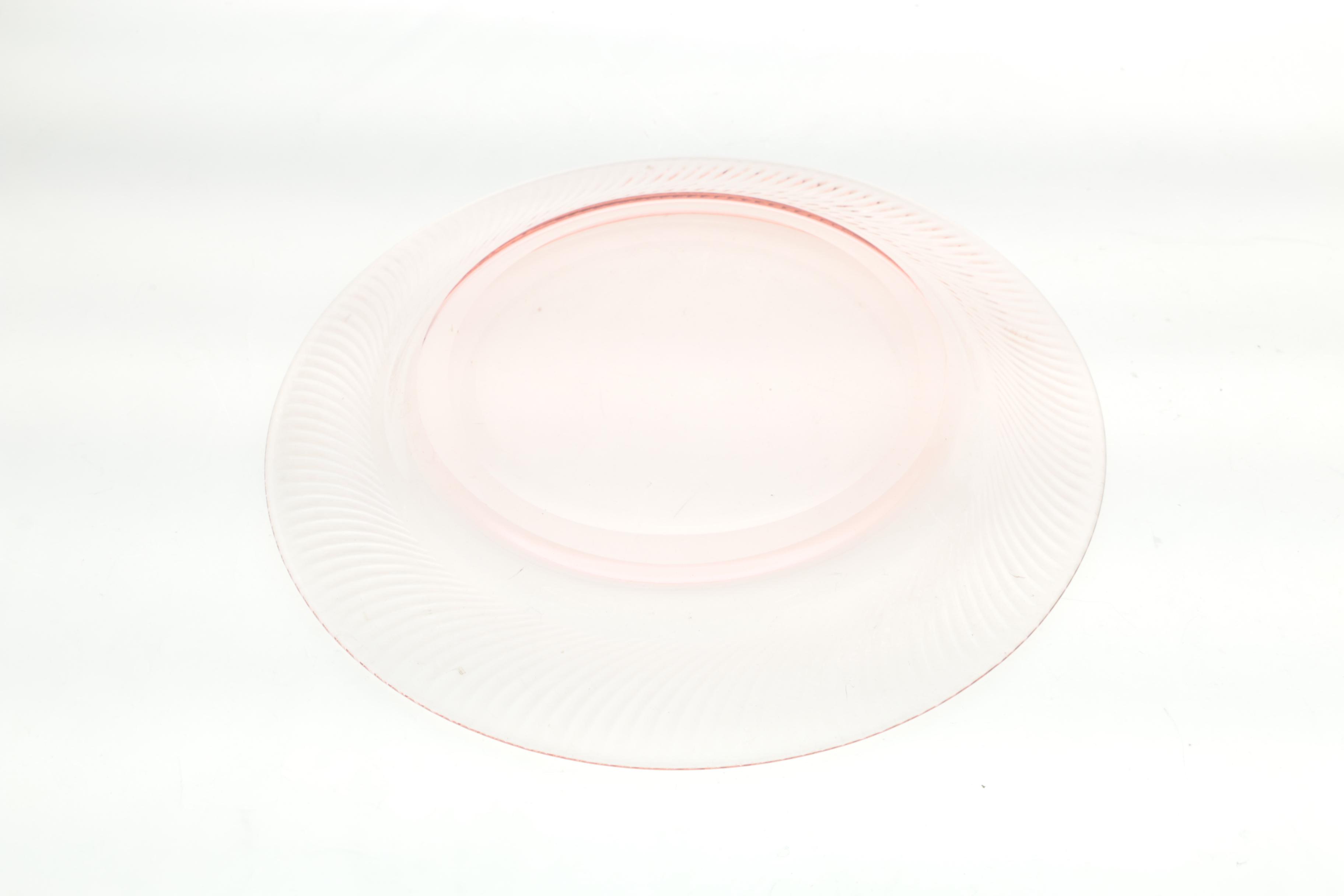 Collection of Vintage Pink Depression Glass Tableware