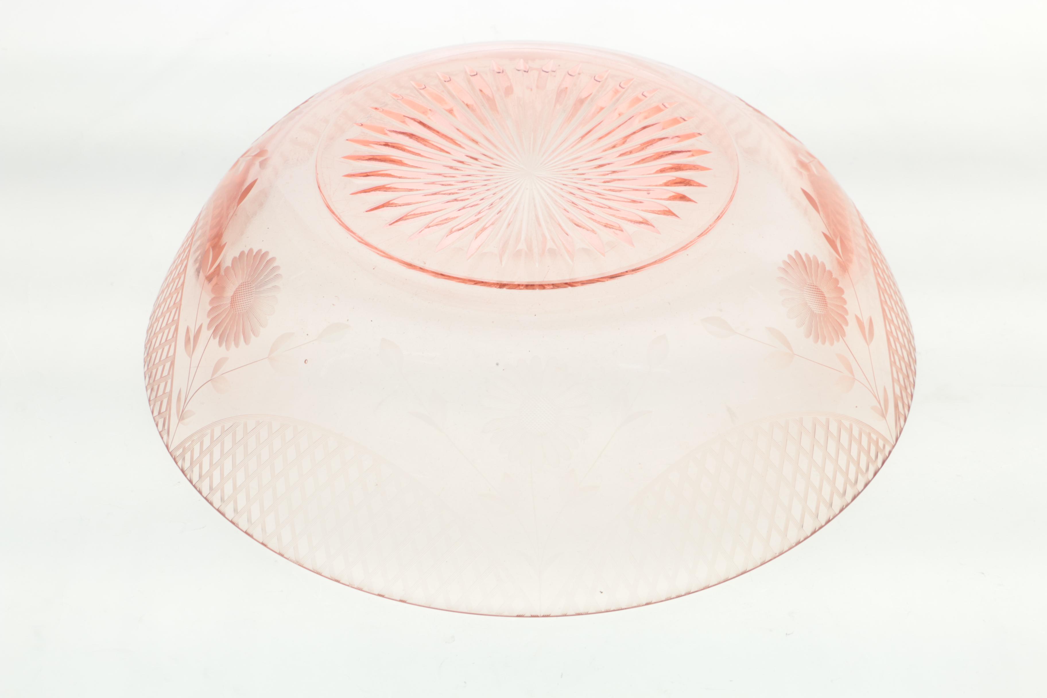 Collection of Vintage Pink Depression Glass Tableware