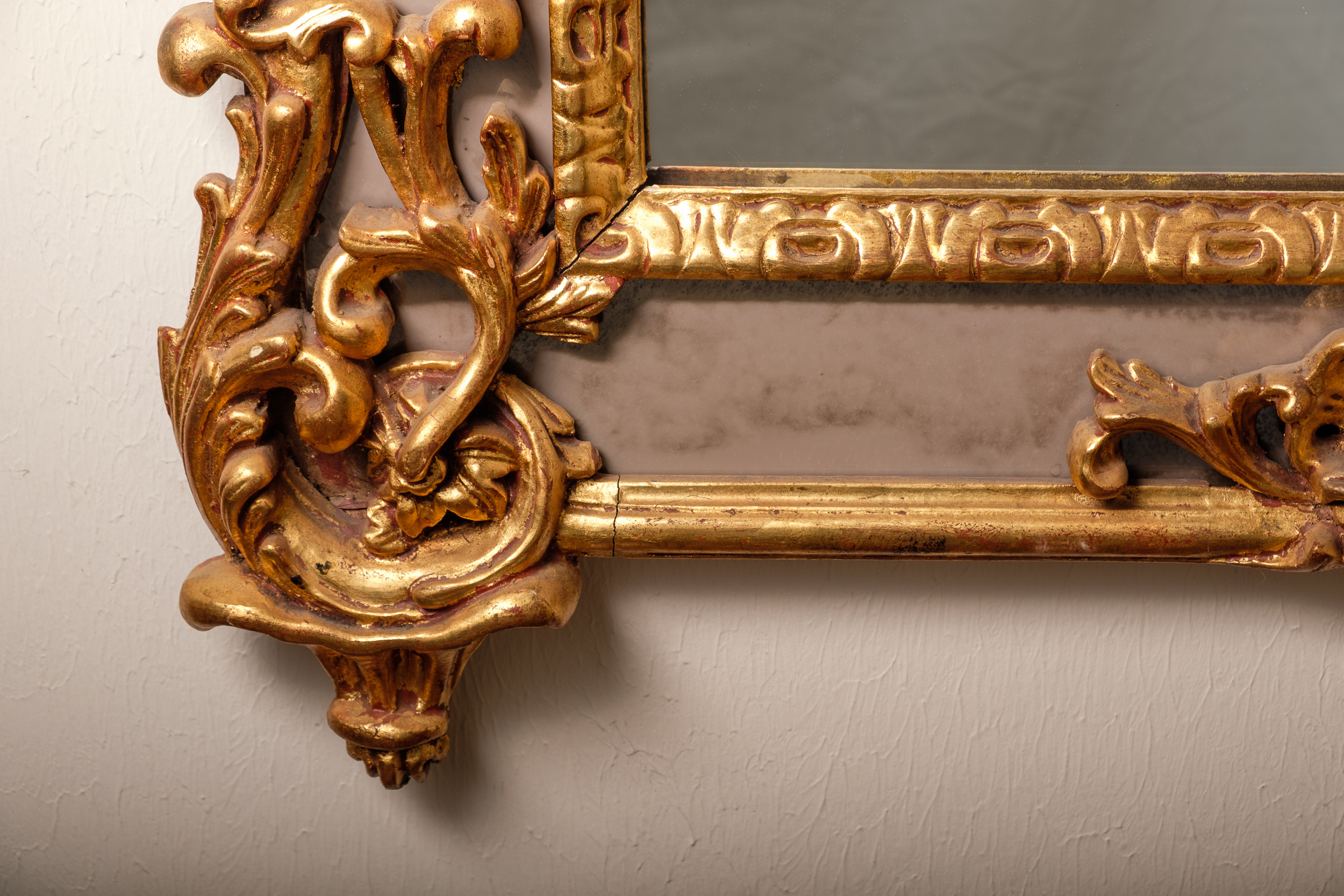Vintage Ornate Rococo Style Wall Mirror