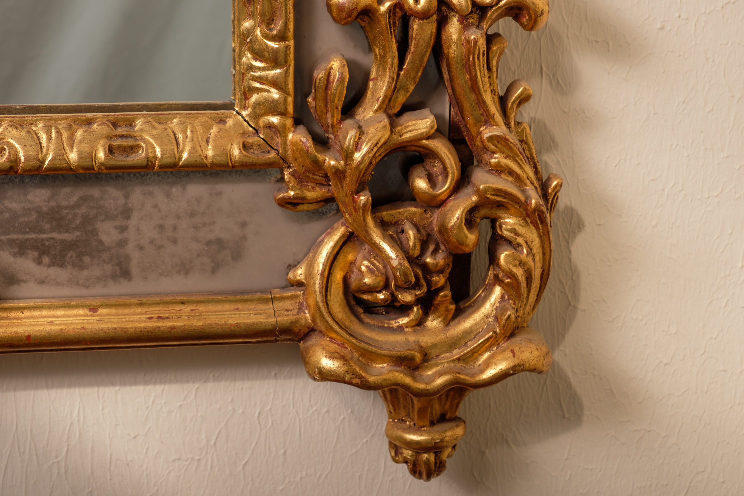 Vintage Ornate Rococo Style Wall Mirror