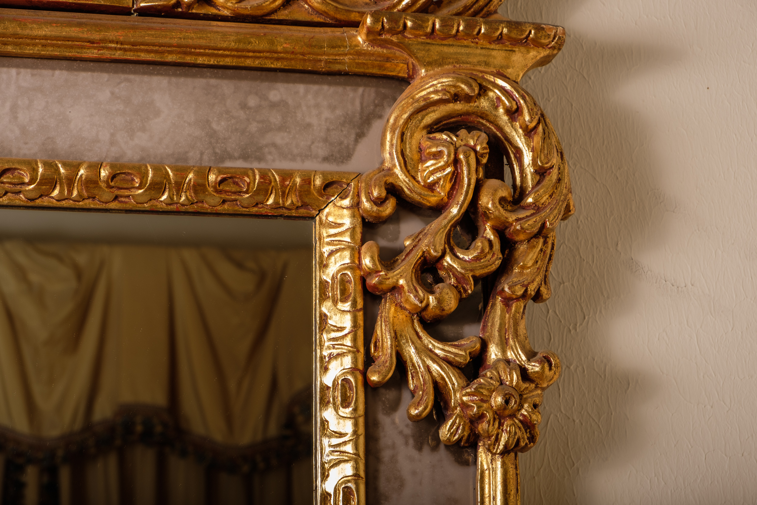 Vintage Ornate Rococo Style Wall Mirror