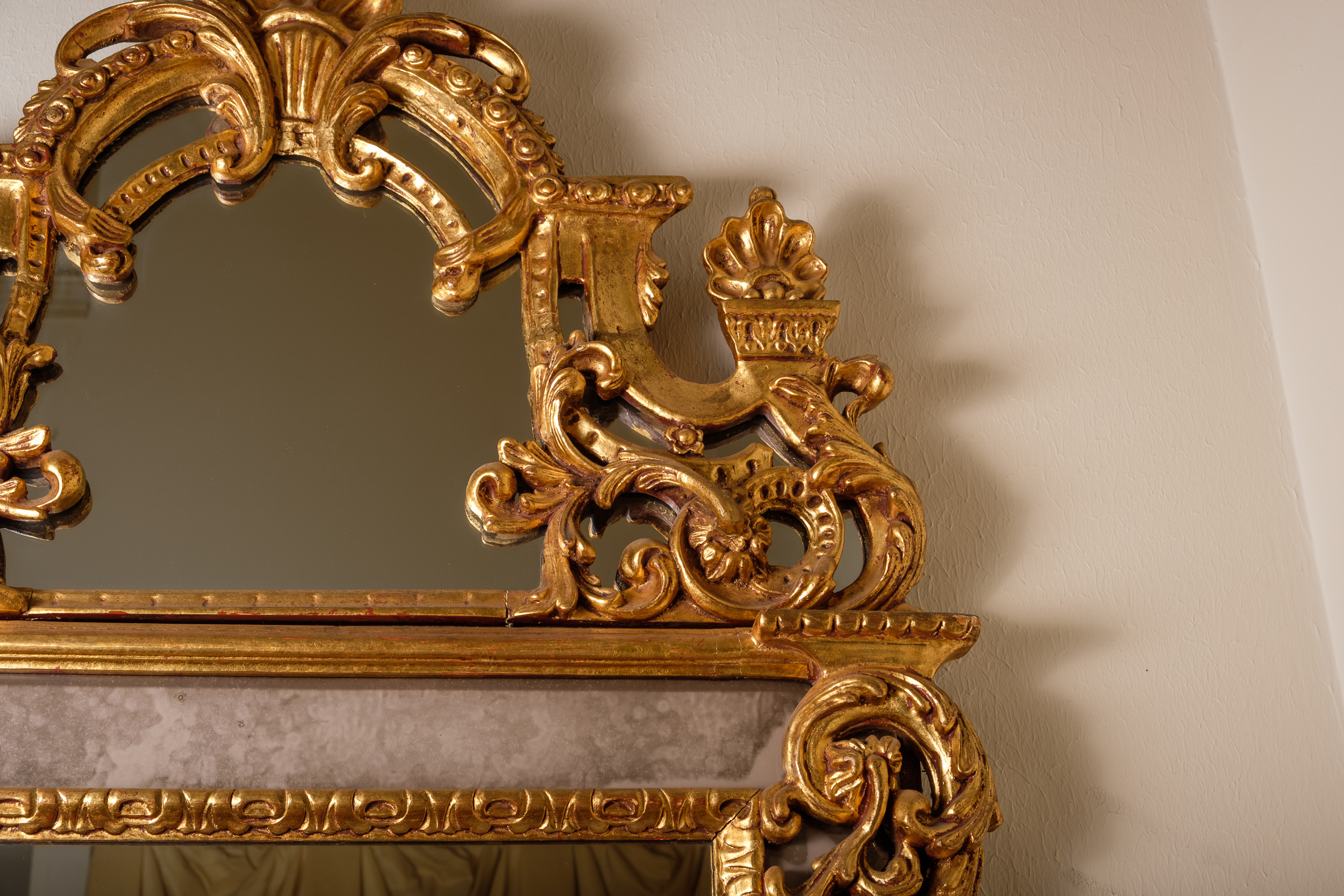 Vintage Ornate Rococo Style Wall Mirror