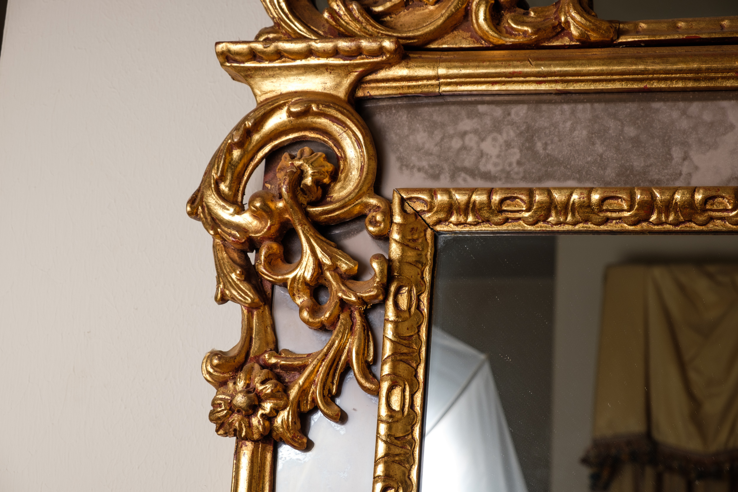 Vintage Ornate Rococo Style Wall Mirror