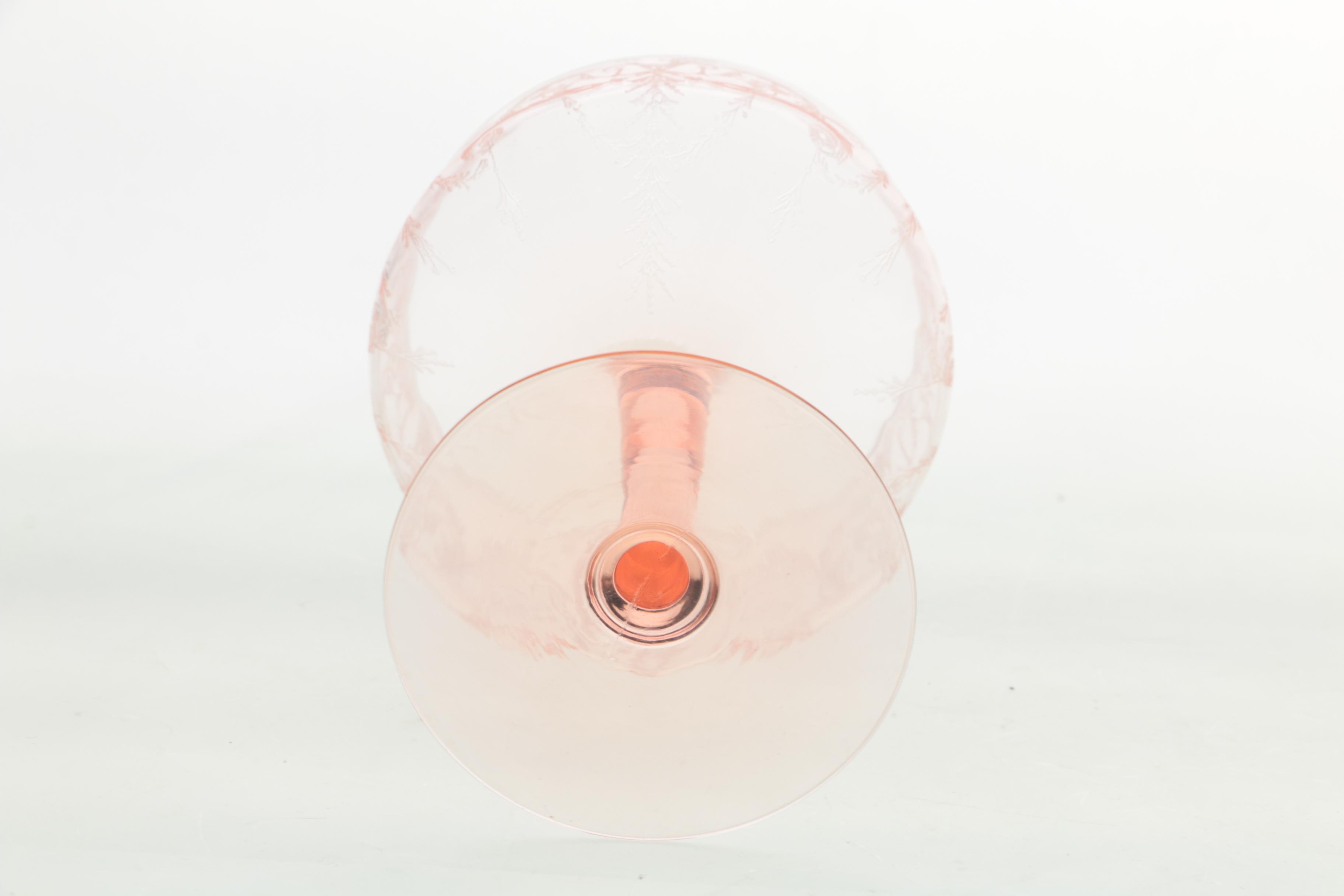 Depression Glass Pink Champagne Coupes