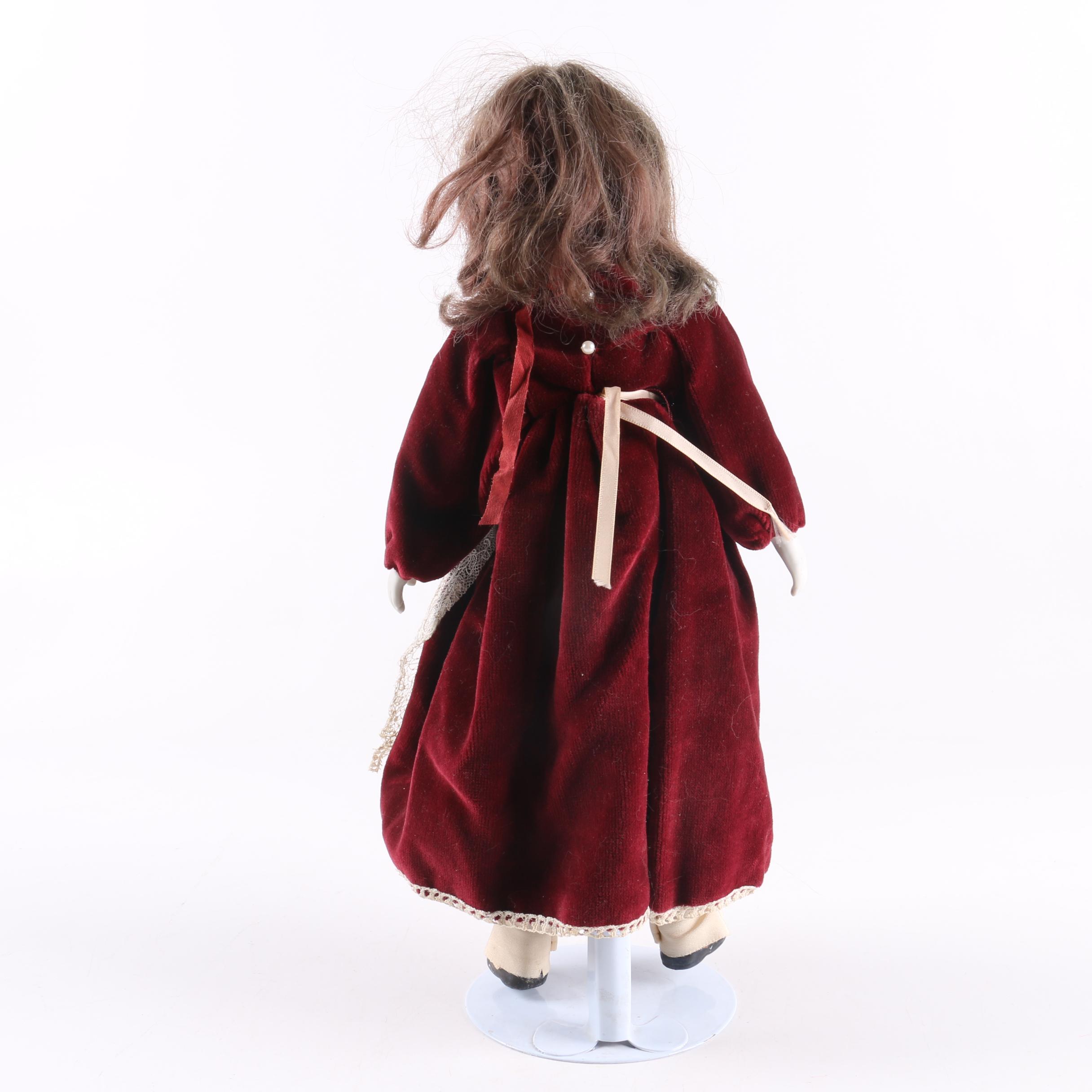 Vintage Hand-Painted Porcelain Doll