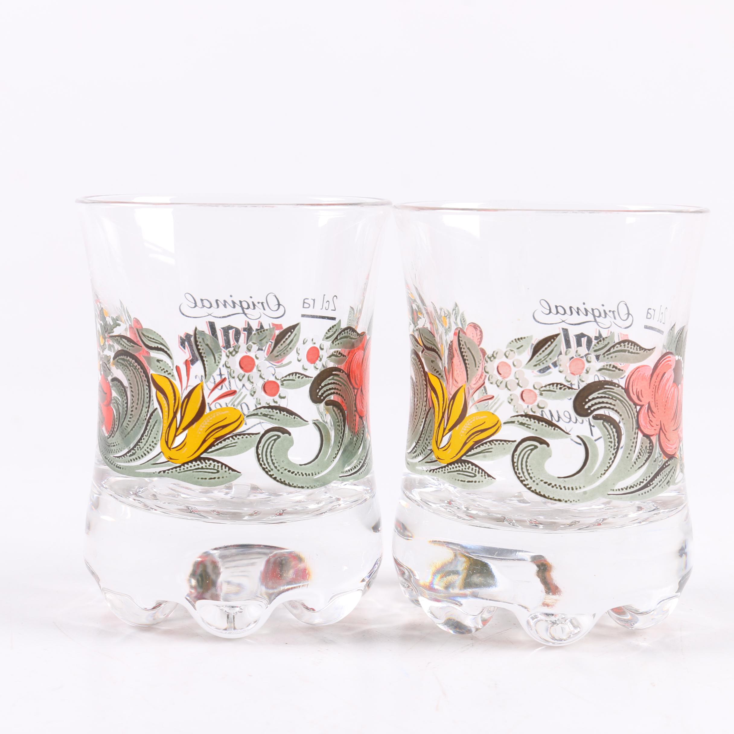 Collection of Original Ettaler Kloster Liqueur Glasses