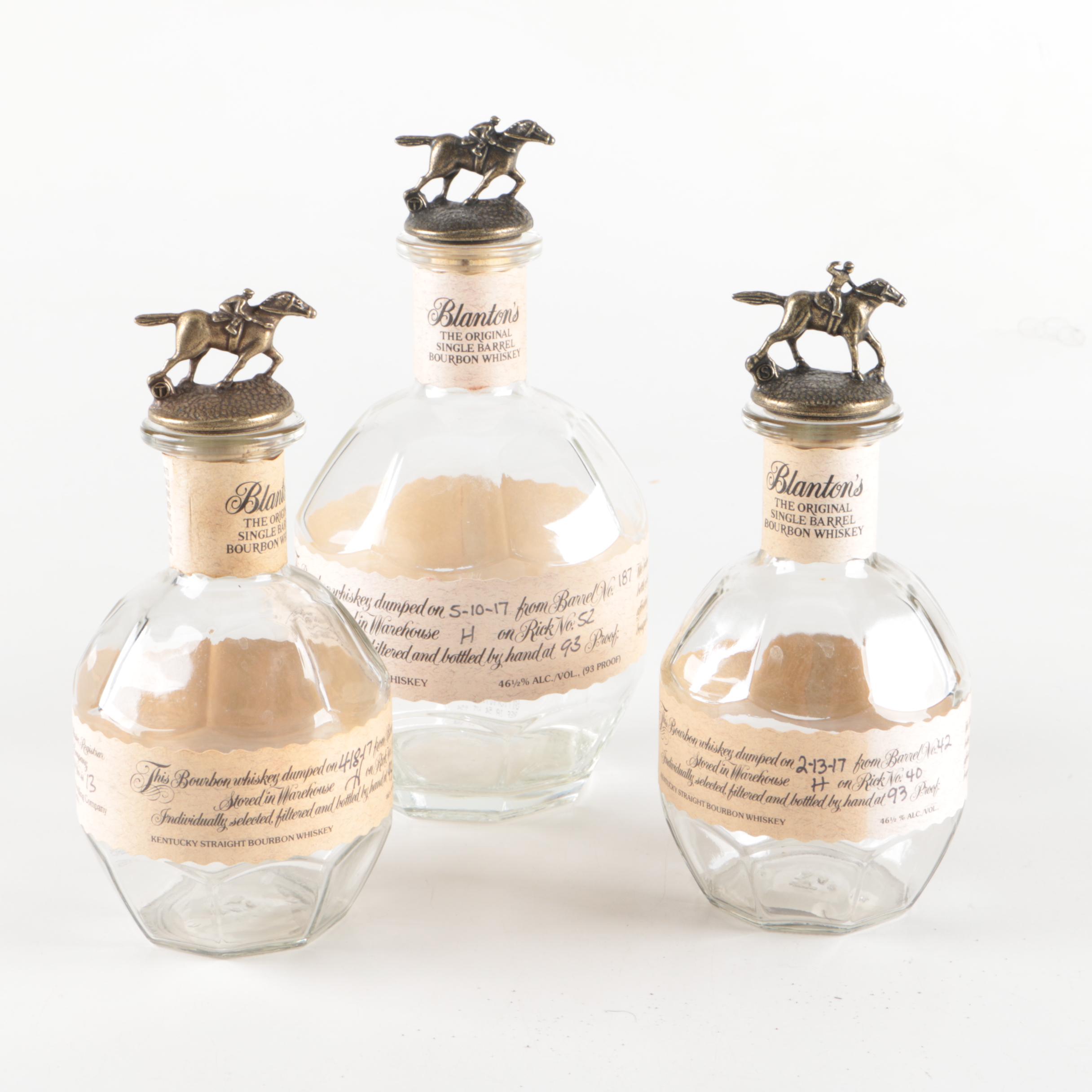 Blanton's Glass Bourbon Bottles