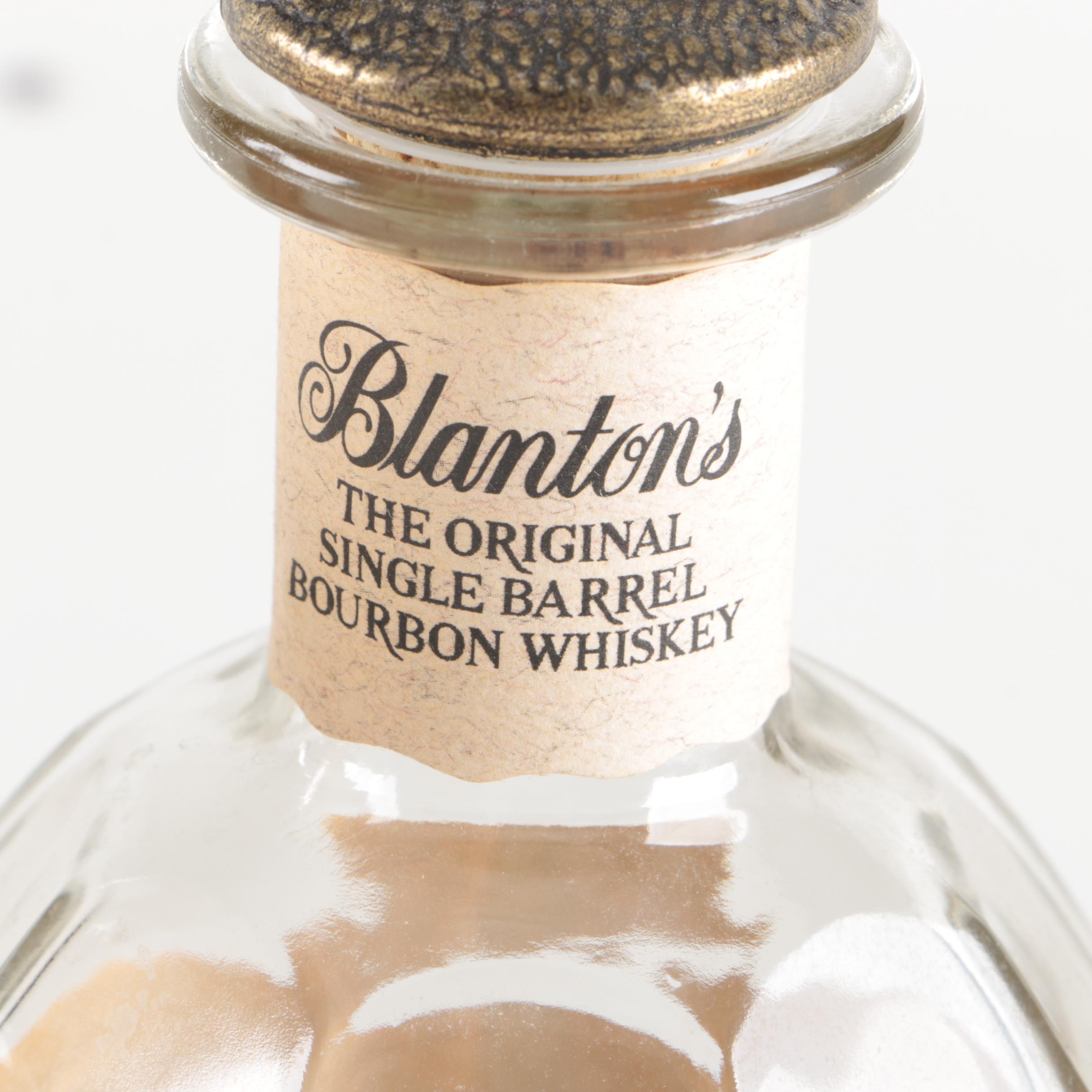 Blanton's Glass Bourbon Bottles