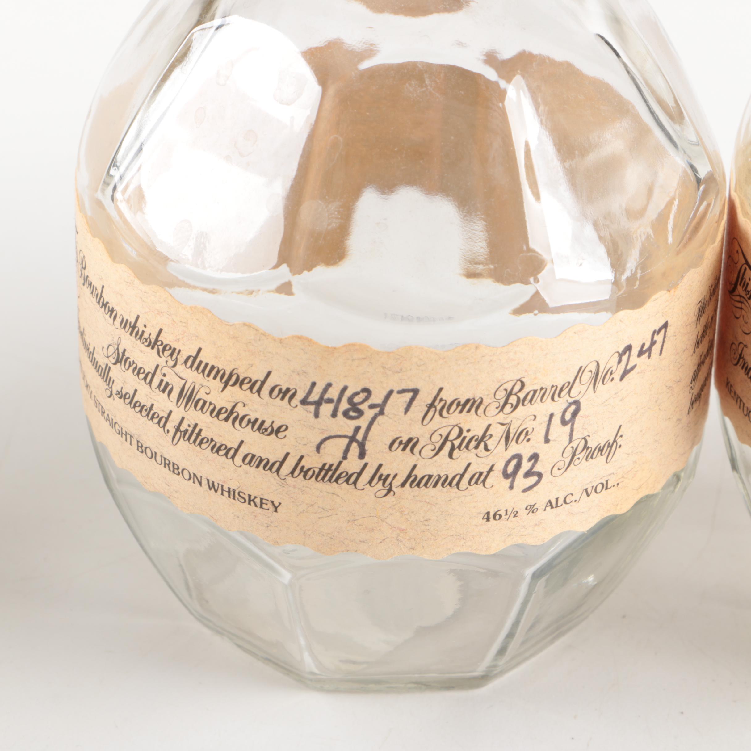 Blanton's Glass Bourbon Bottles