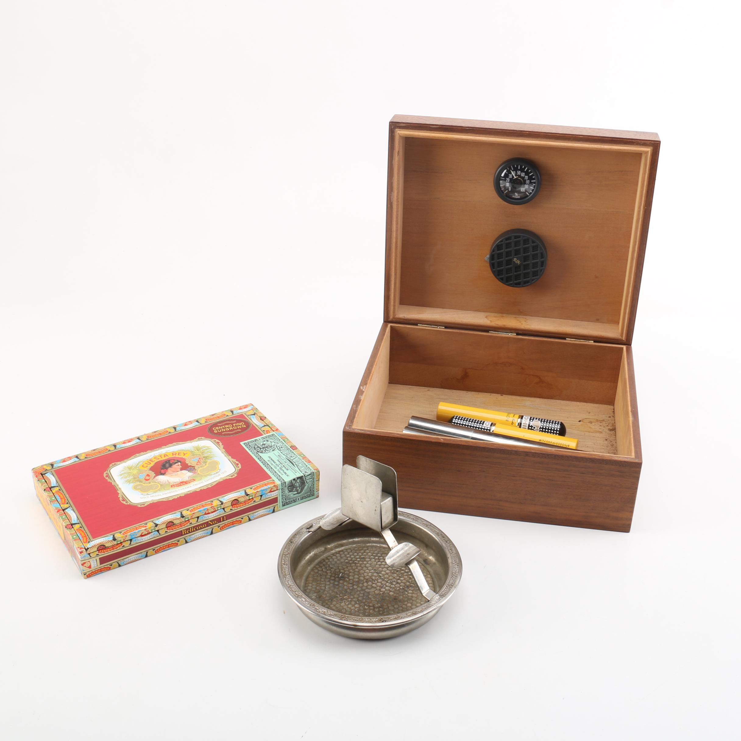 Wooden Humidor with Accessories