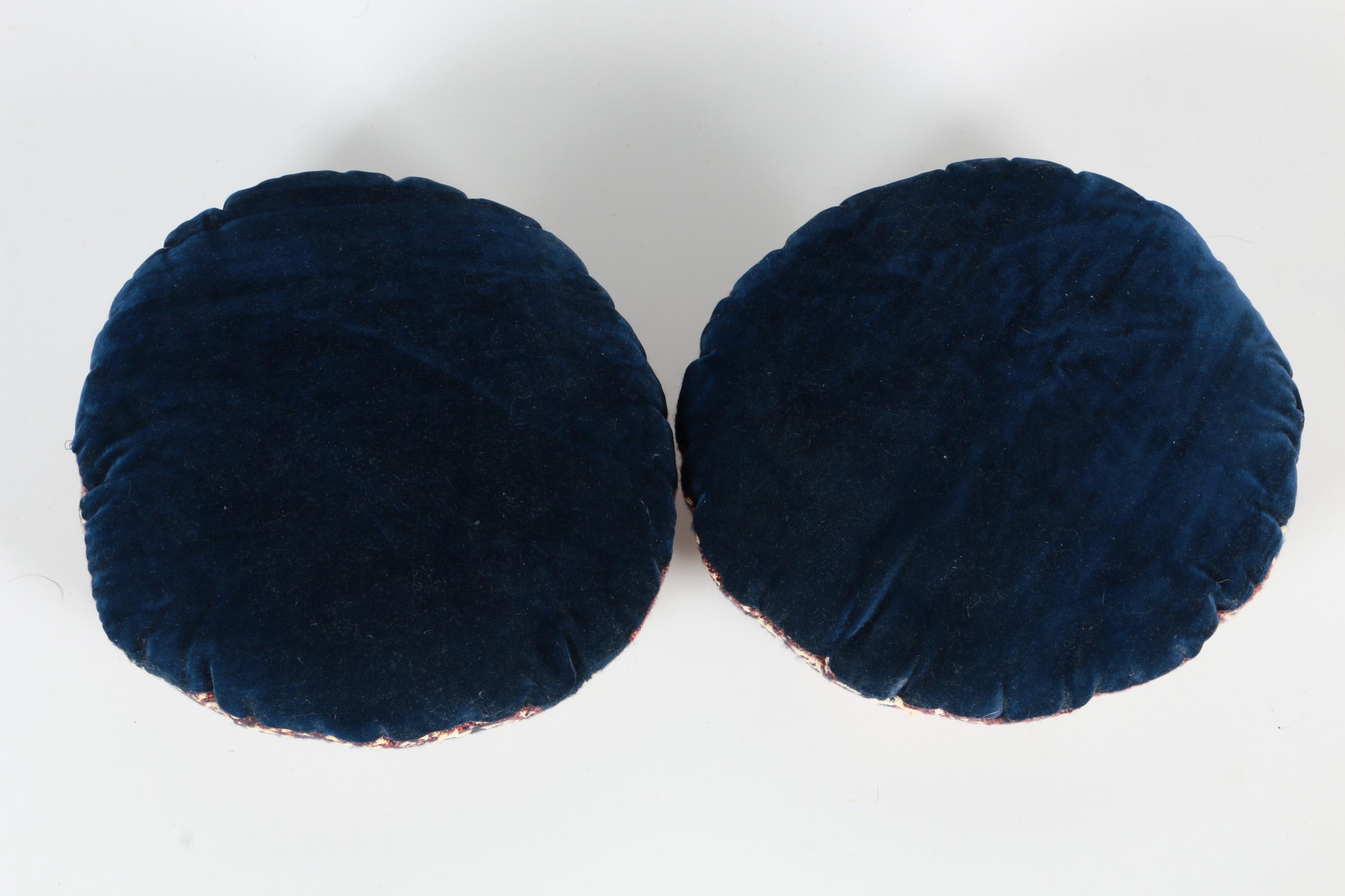 Antique Woven Wool Coverlet And Pillows