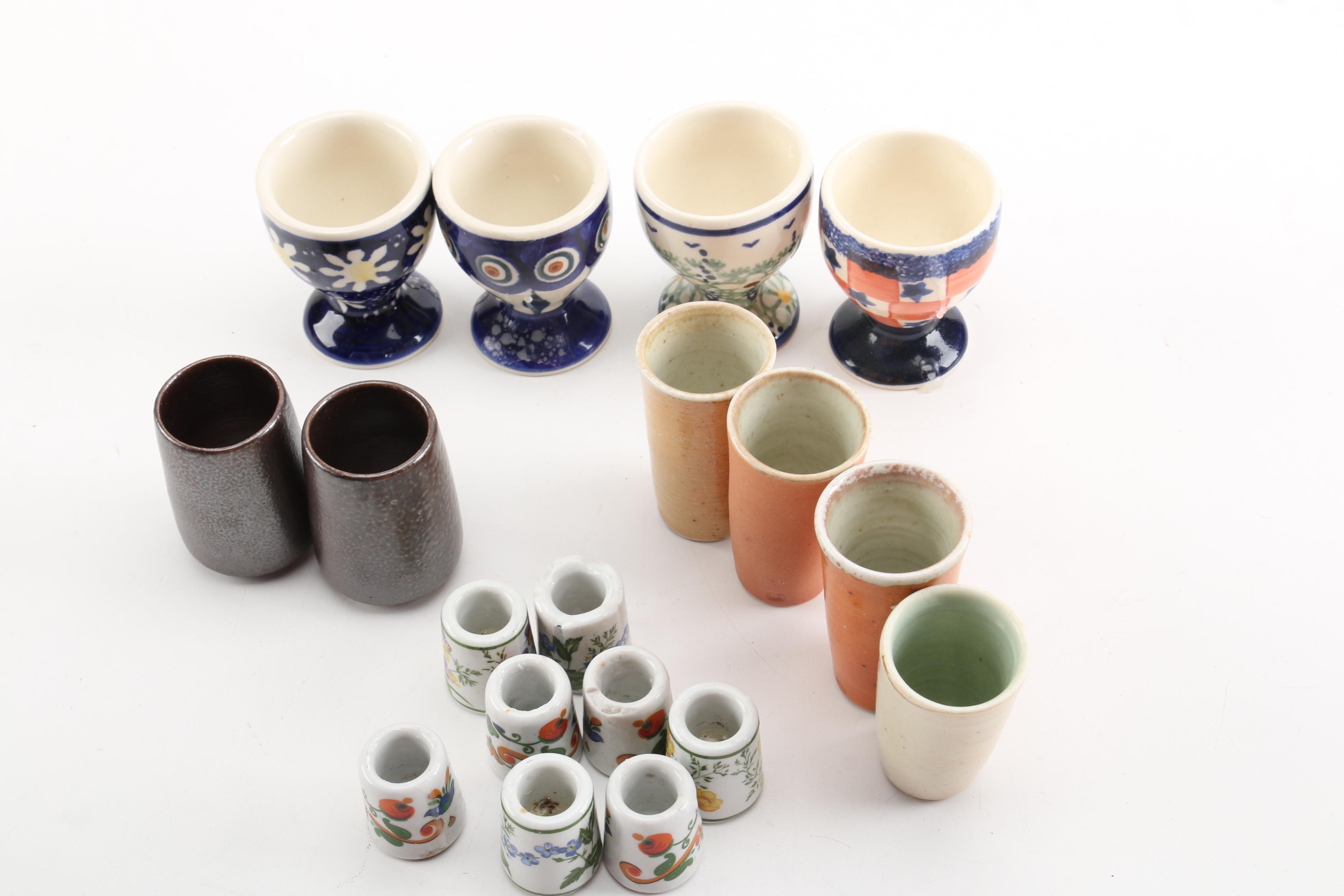 Vintage Ceramic Cups and Candle Holders