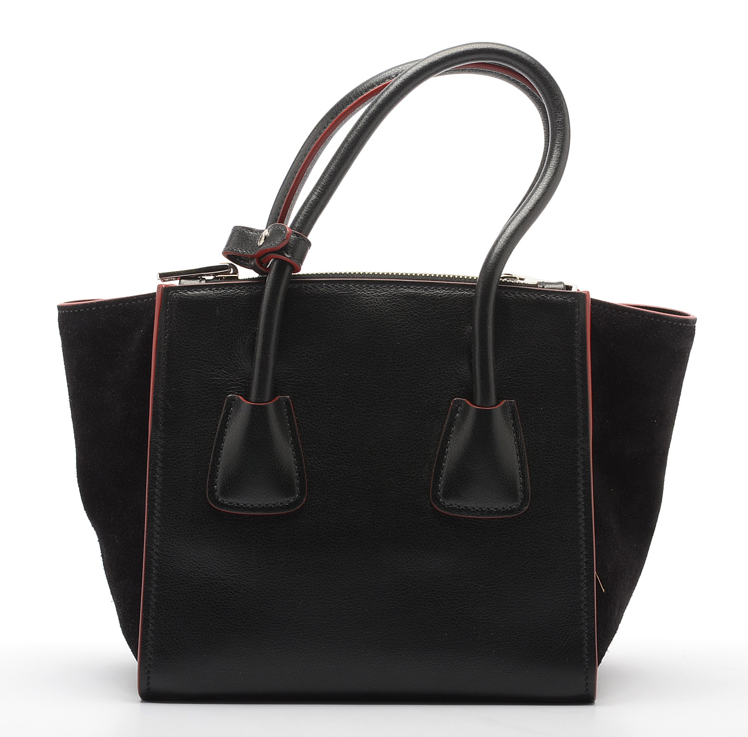 Prada Glace Twin Pocket Leather Handbag