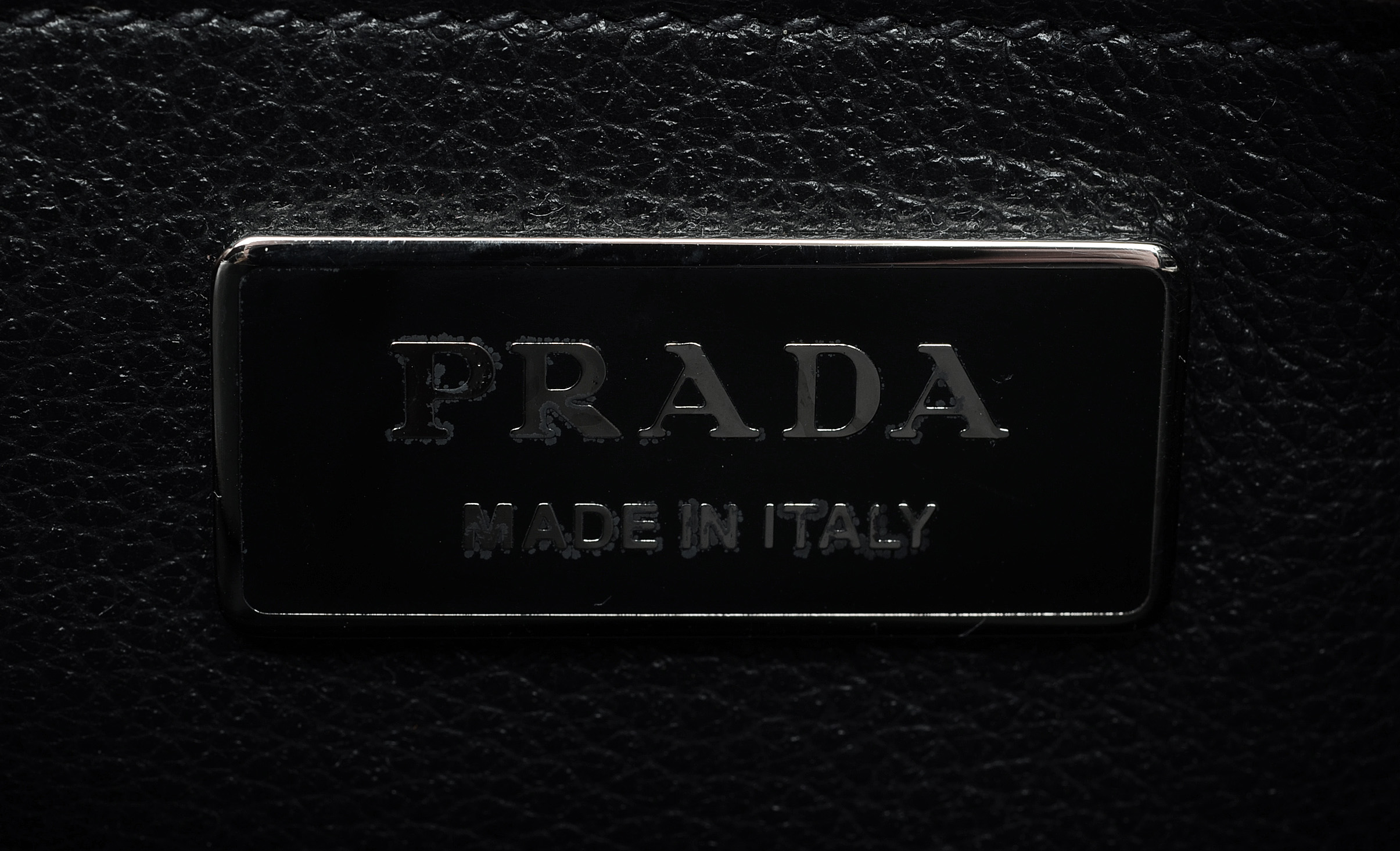 Prada Glace Twin Pocket Leather Handbag