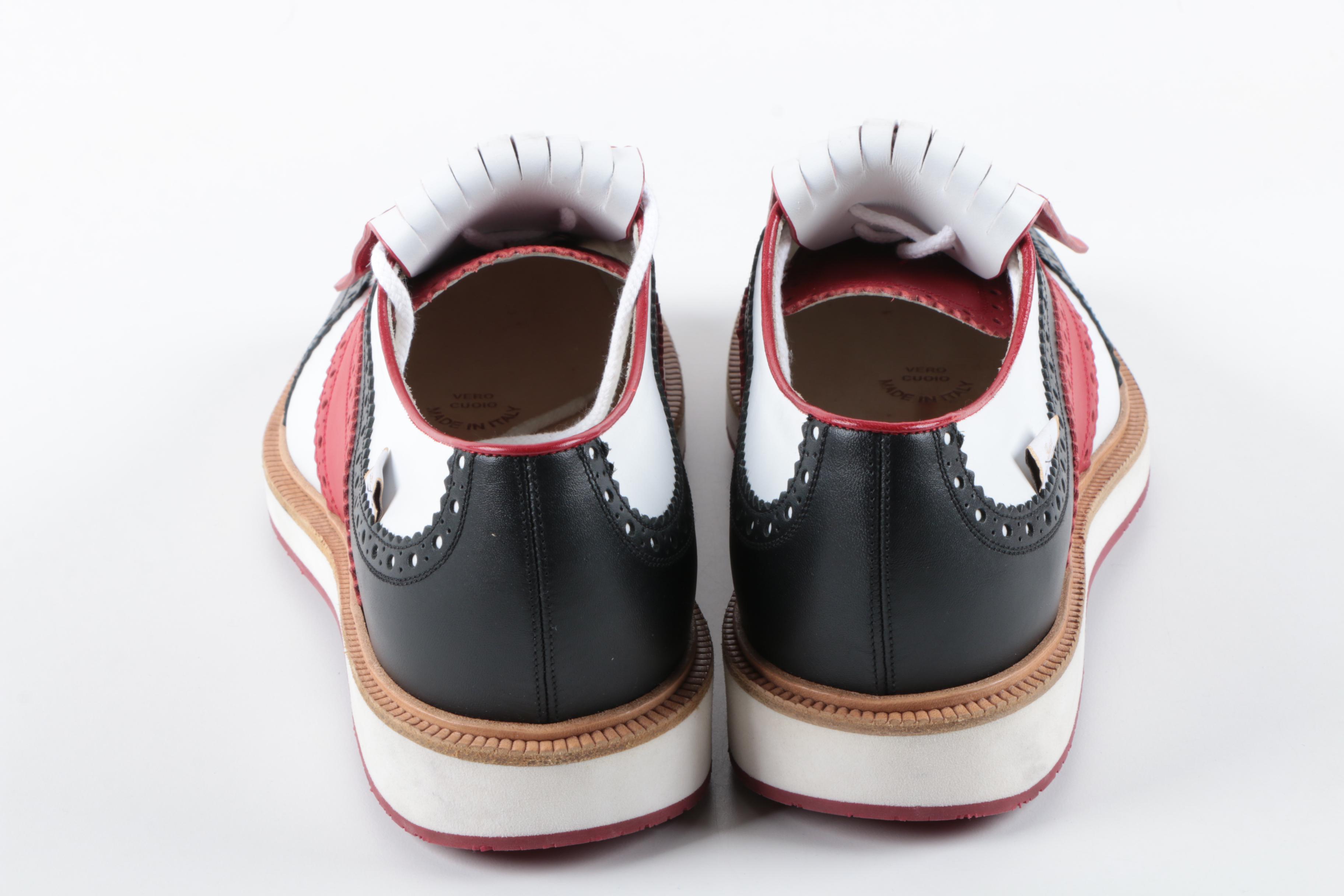 Men's Gucci Color Block Wingtip Golf Shoes