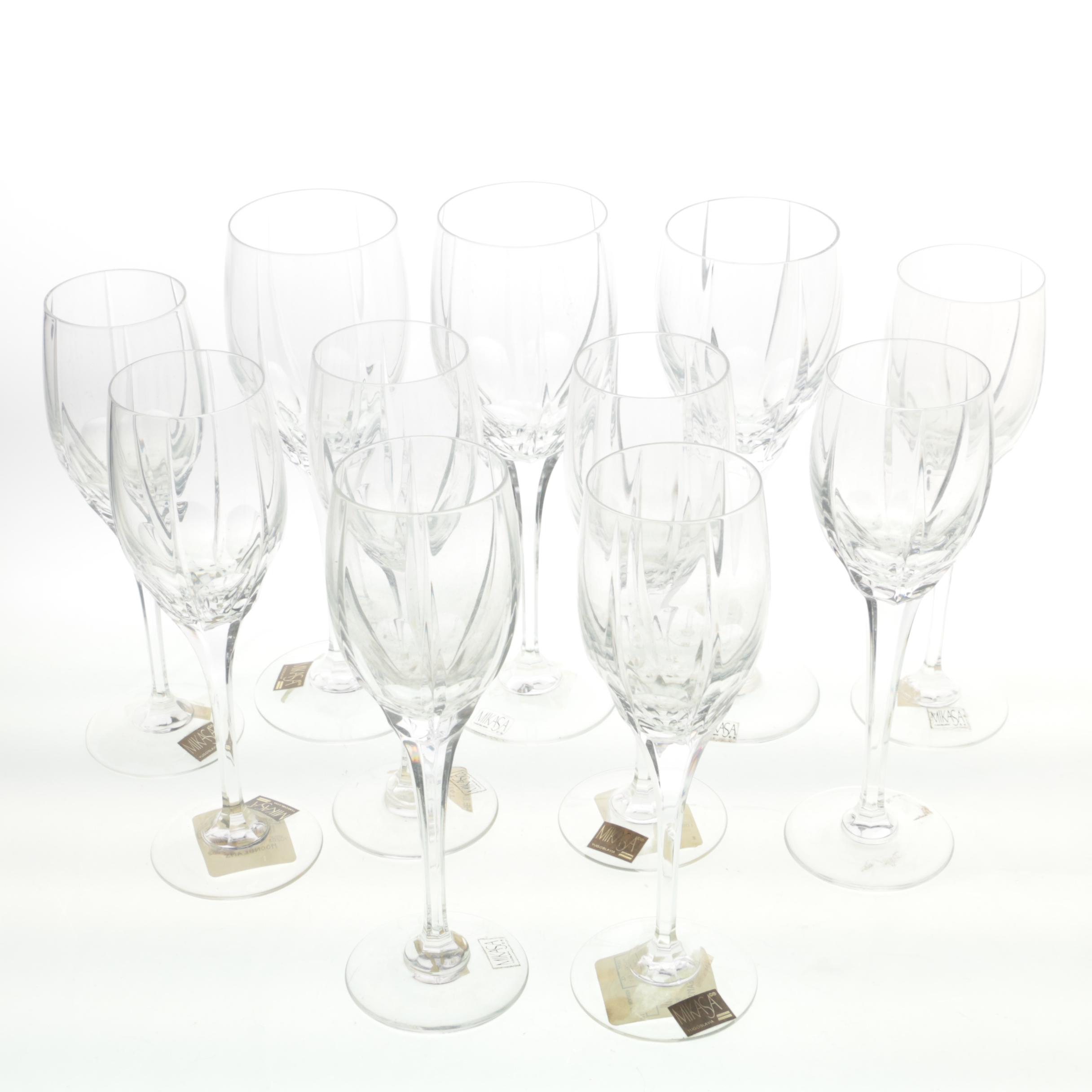 Mikasa Crystal White Wine Glasses