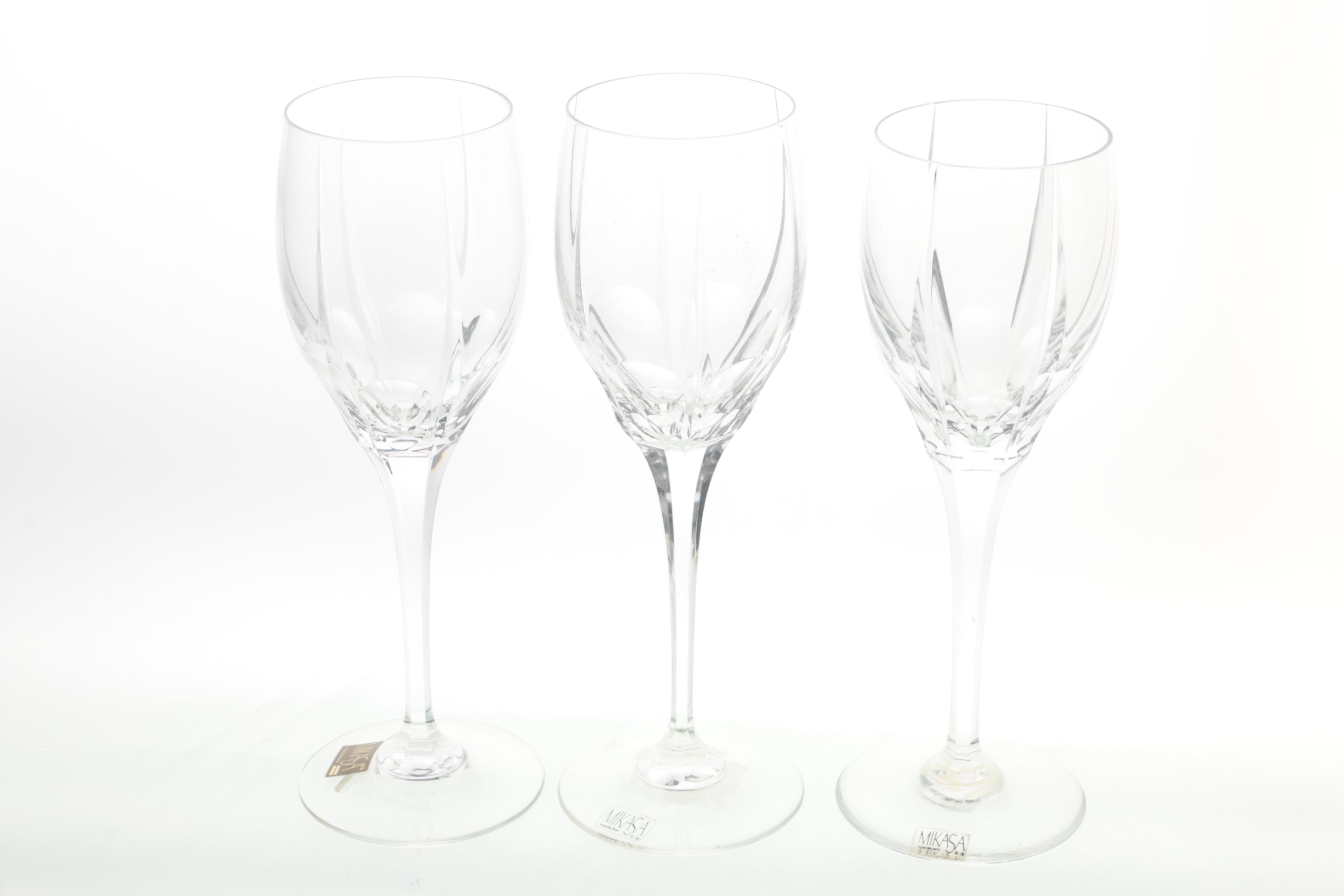Mikasa Crystal White Wine Glasses