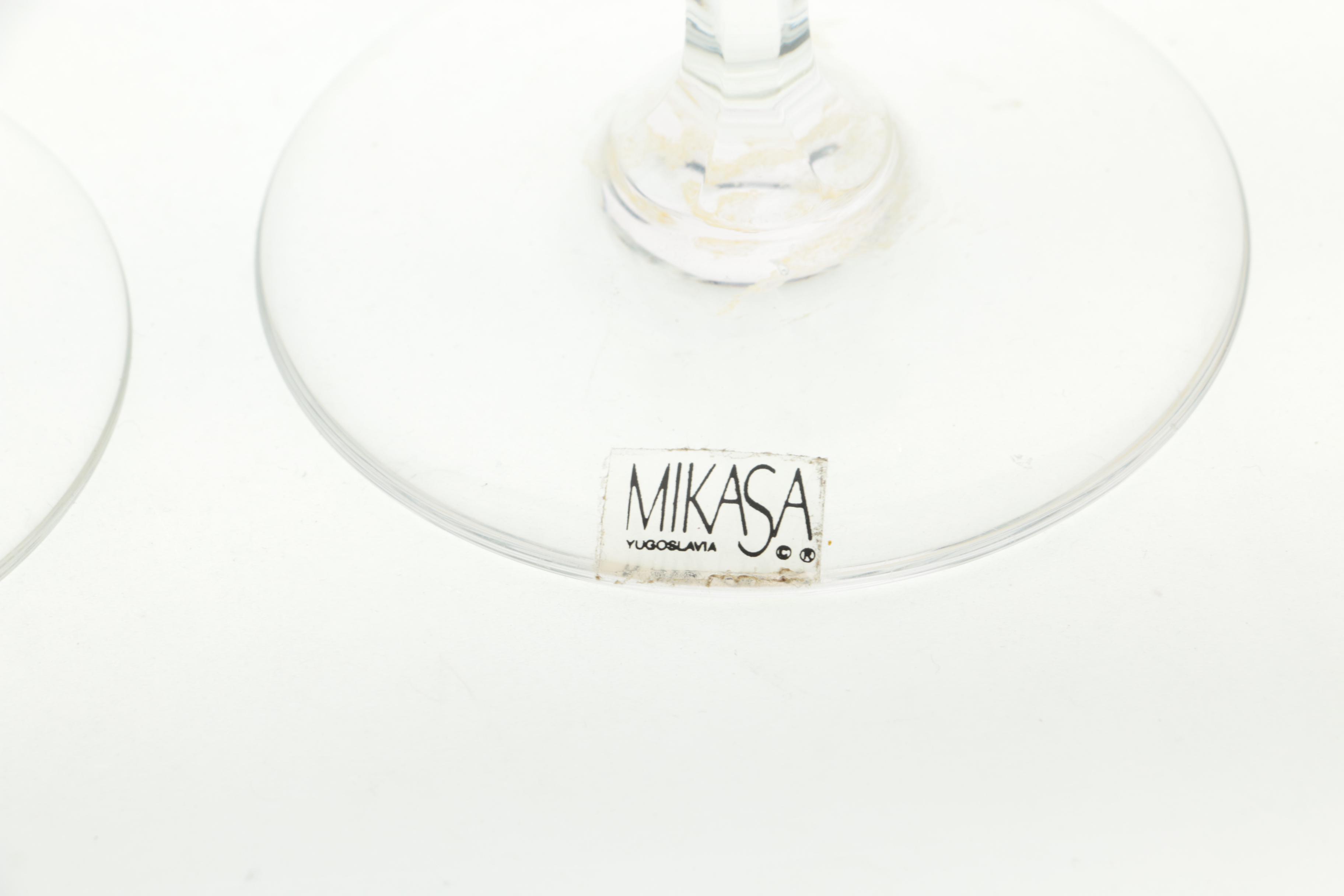 Mikasa Crystal White Wine Glasses