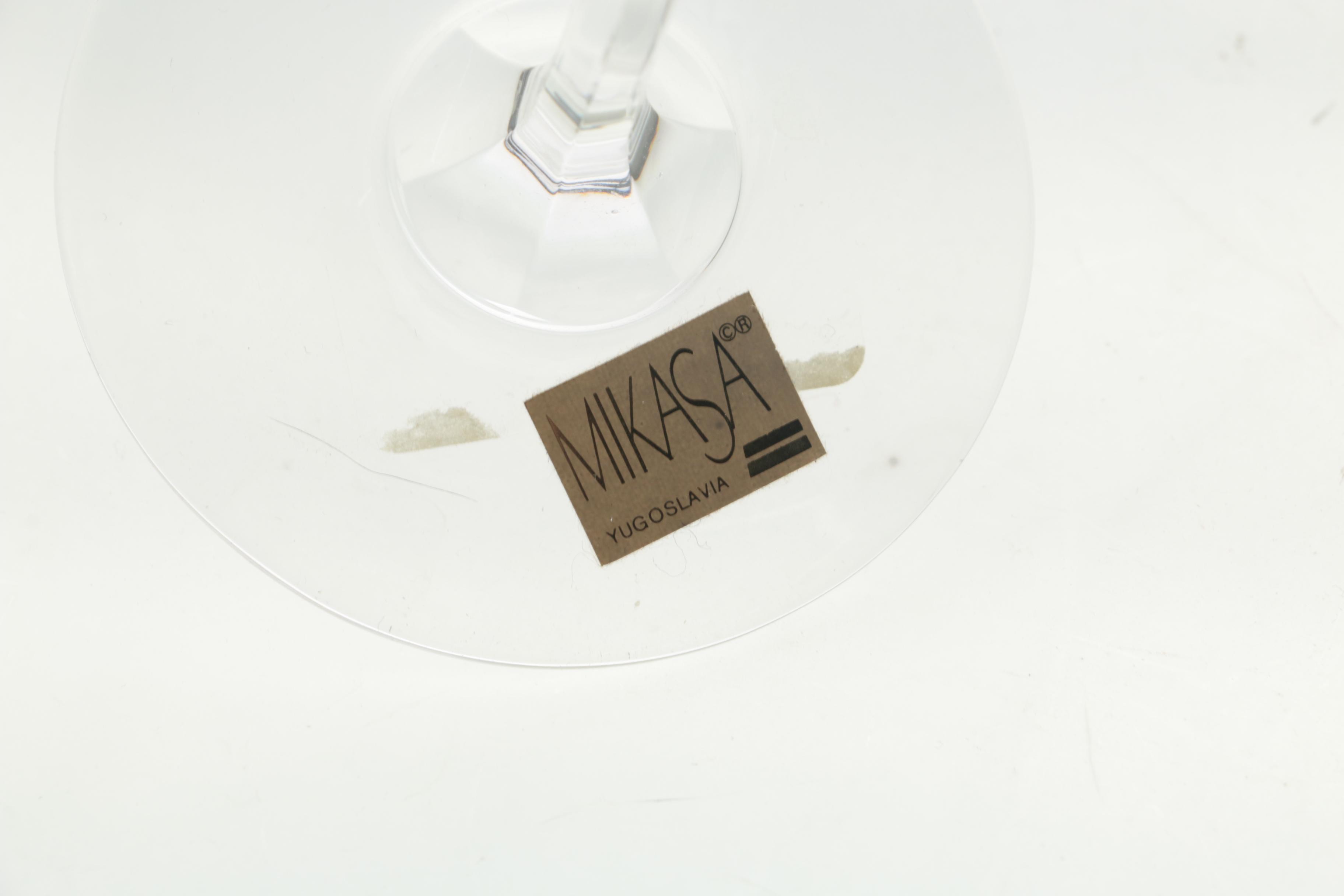 Mikasa Crystal White Wine Glasses