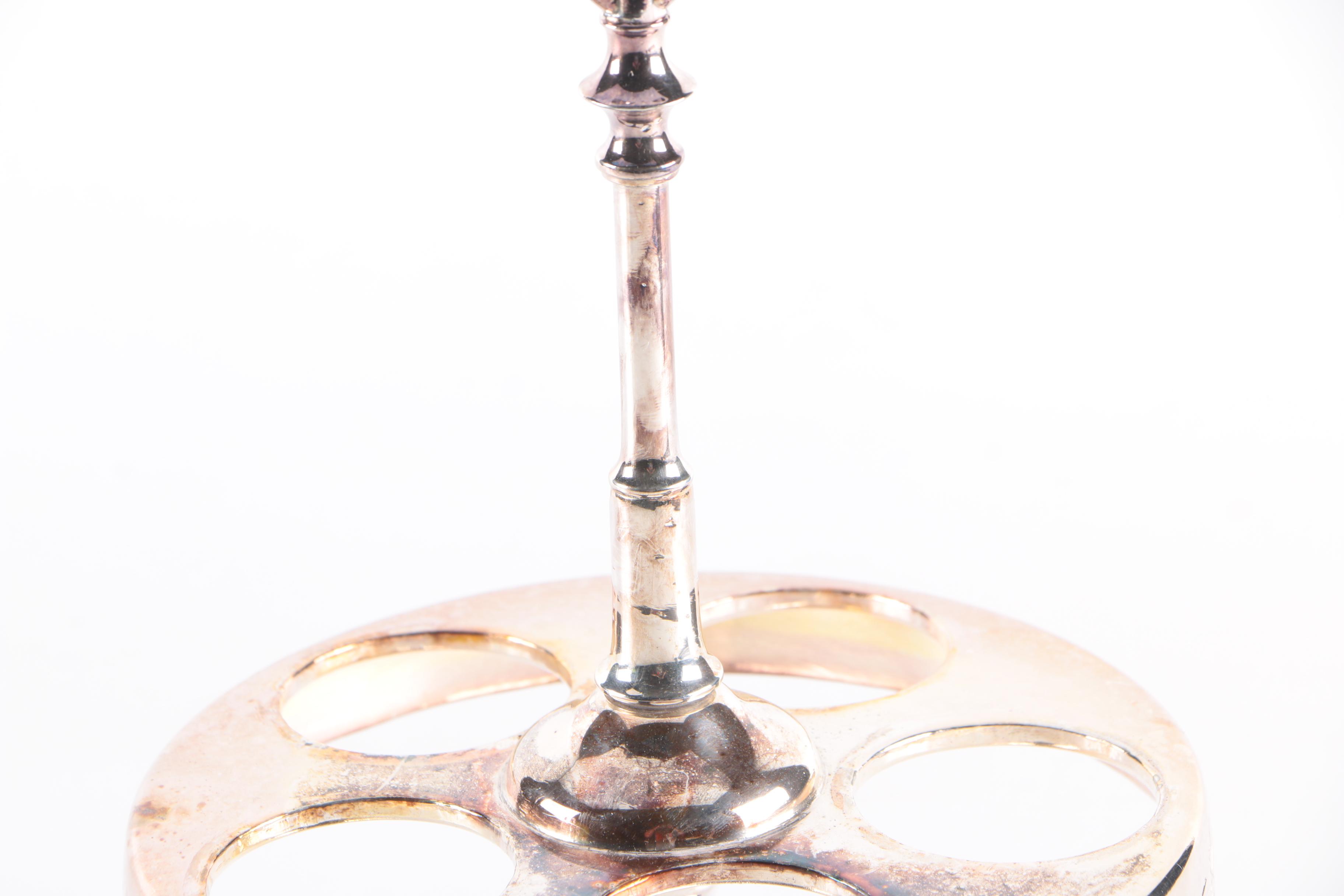 Silver Plate and Glass Cruet Set